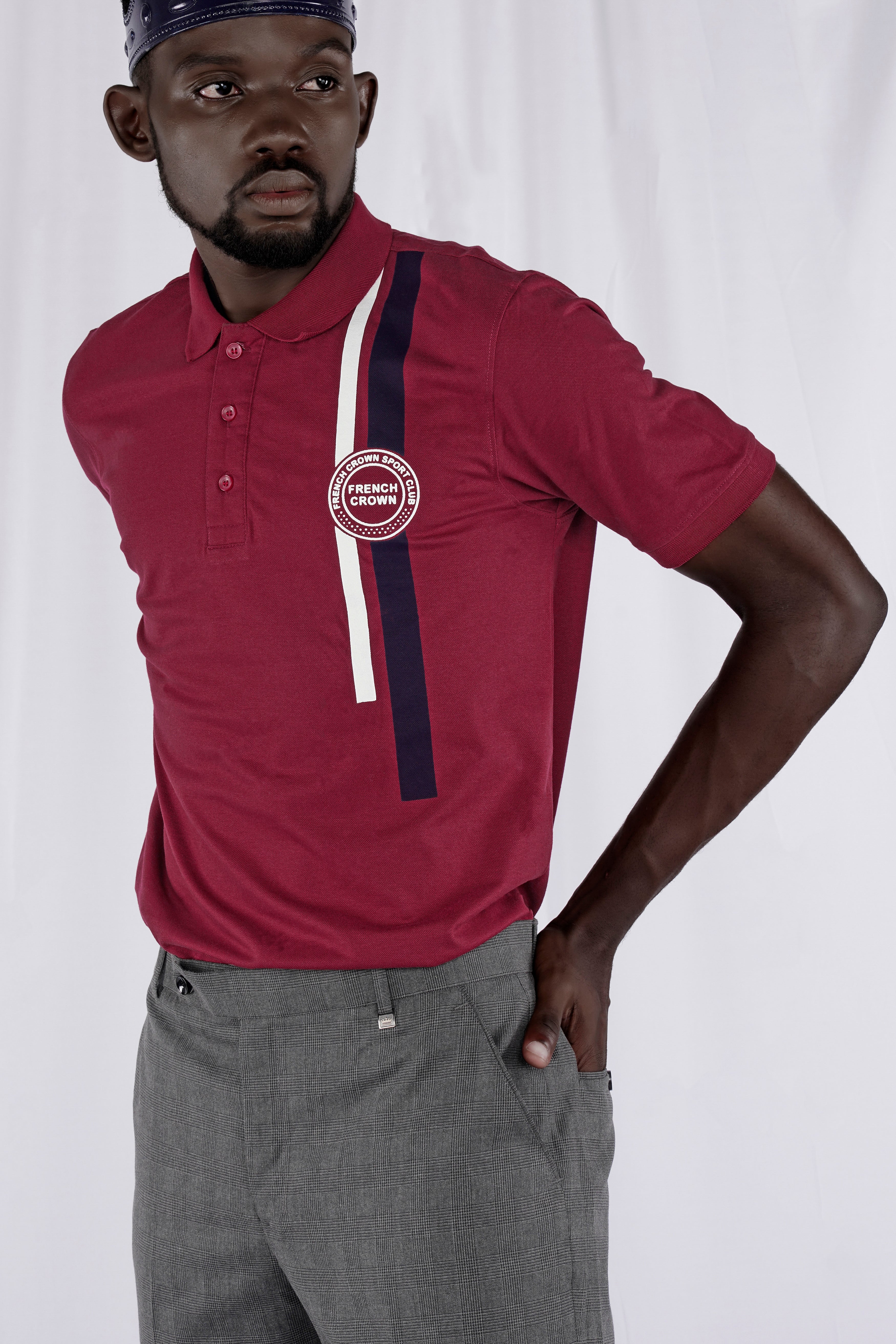 Claret Maroon Mercerised Pique Polo