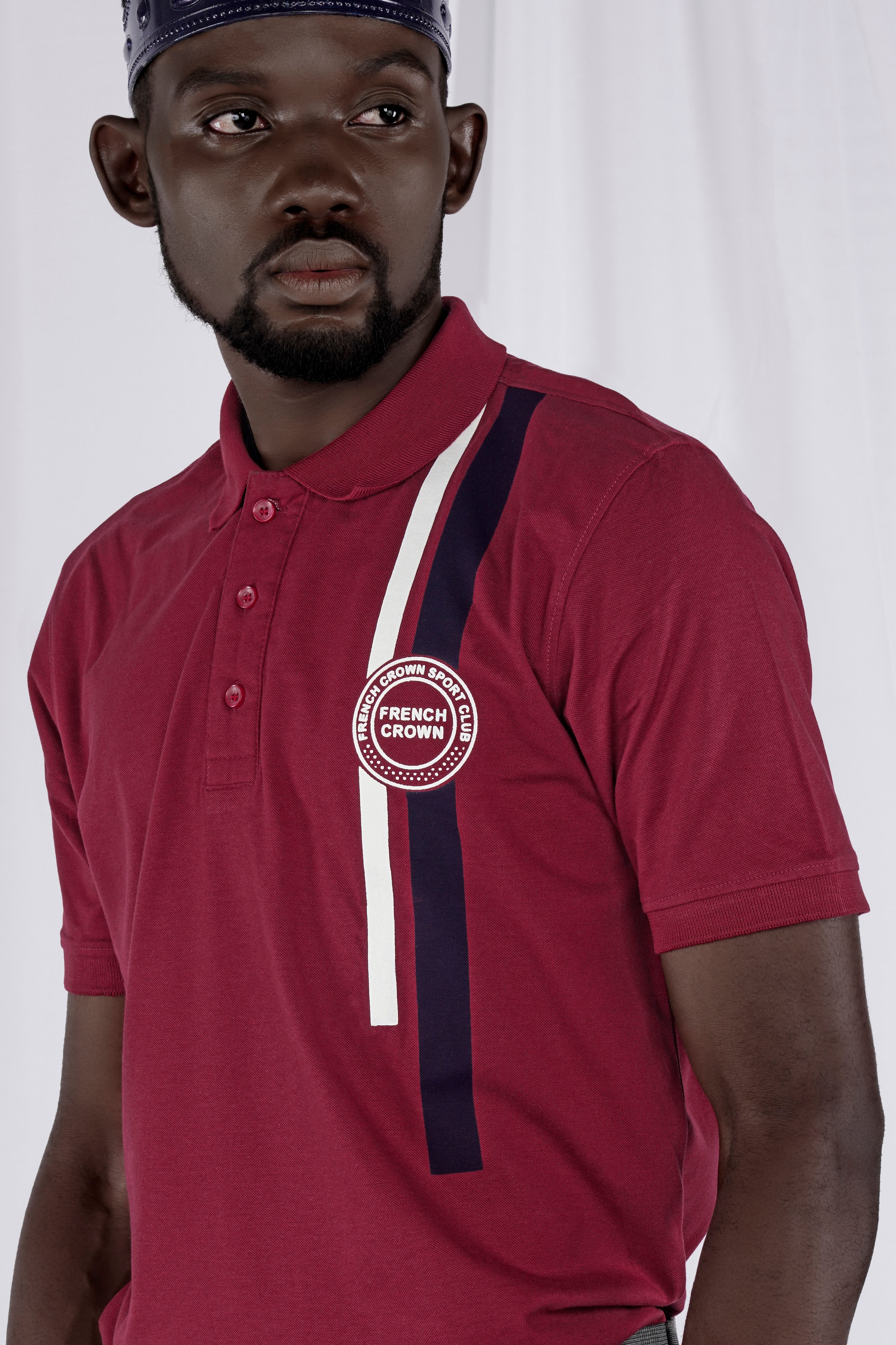 Claret Maroon Mercerised Pique Polo