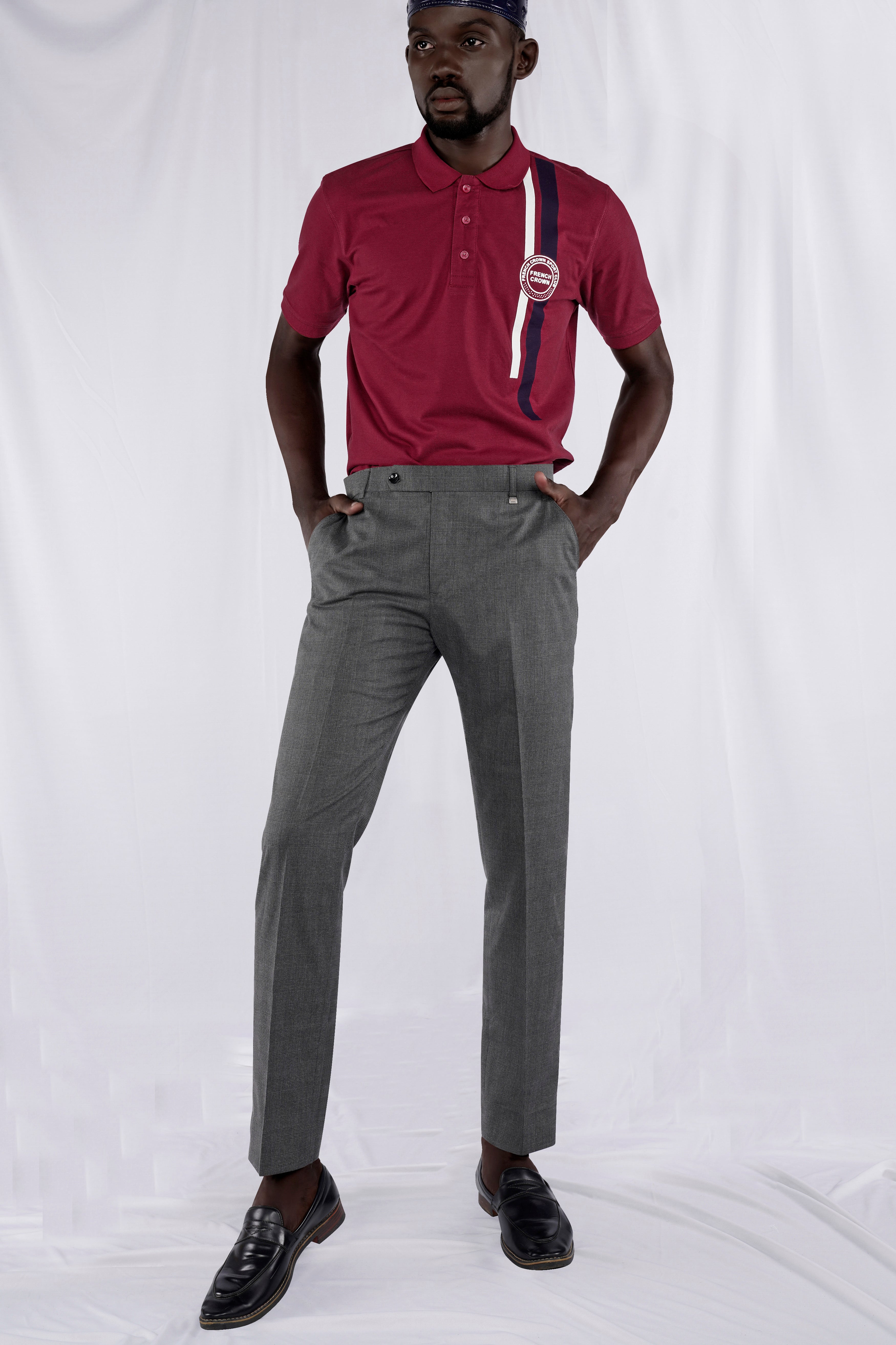 Claret Maroon Mercerised Pique Polo