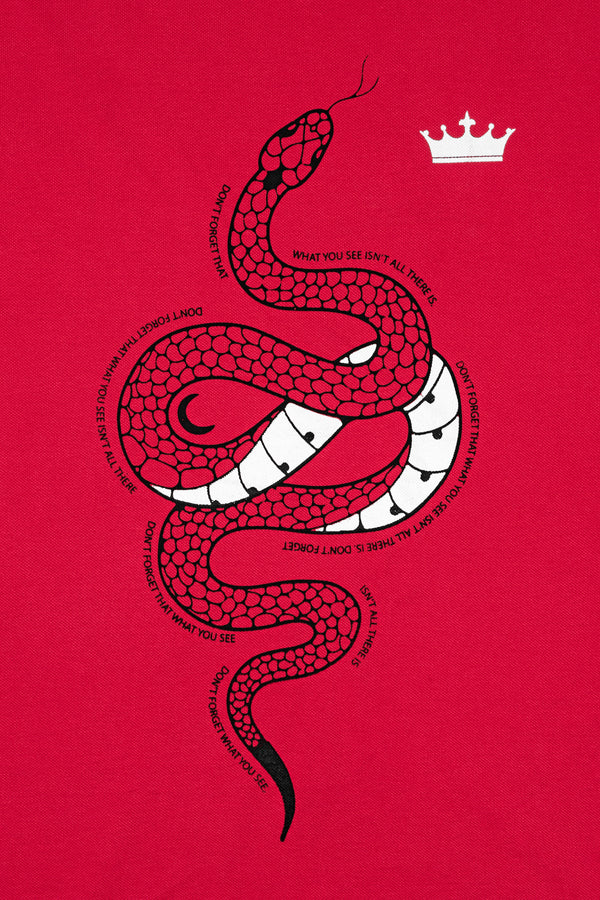 Monza Red Snake Printed Premium Cotton Pique T-shirt