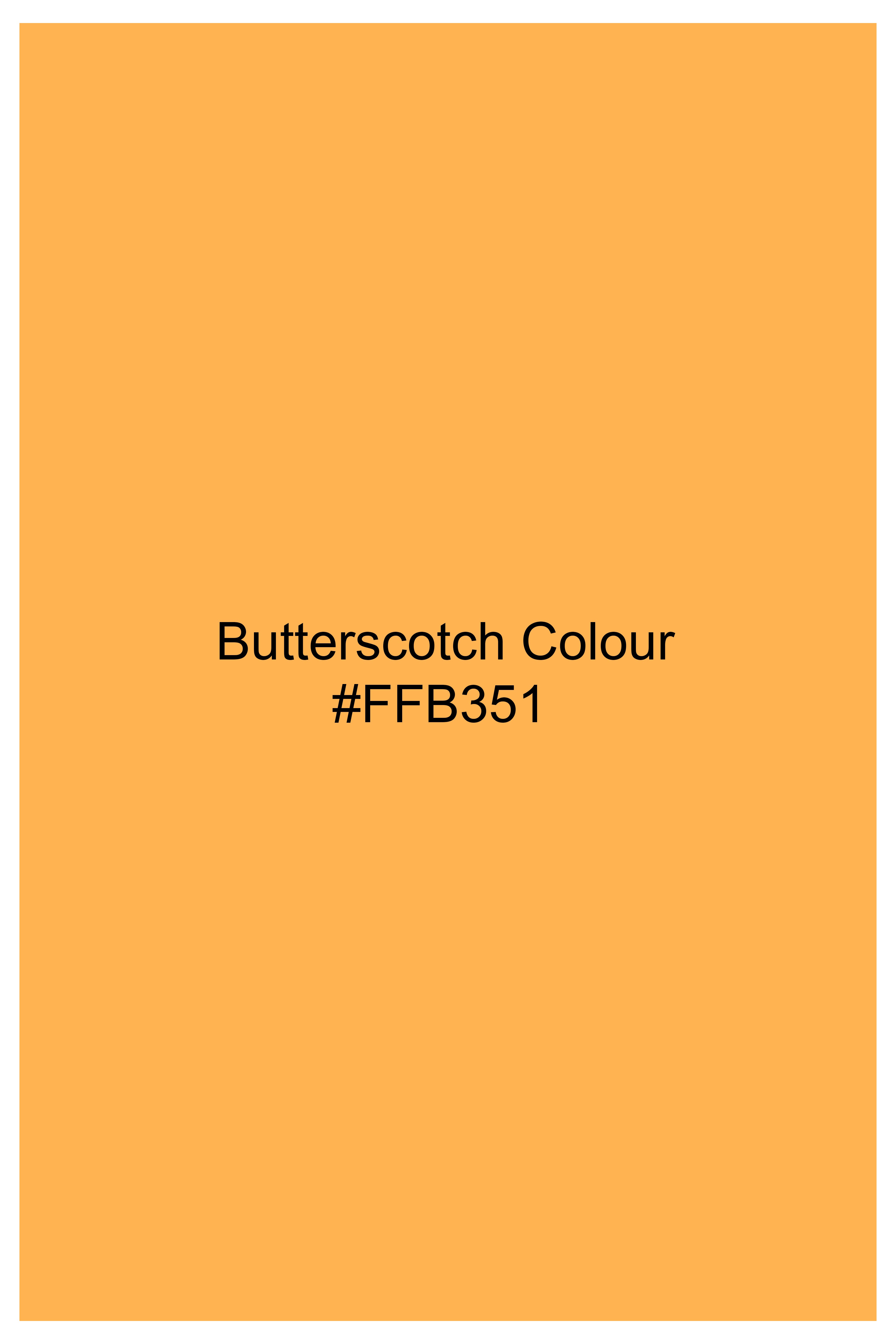 French Crown Butterscotch Orange Half Sleeves Super Soft Premium Round Neck Cotton T-shirt For Men, L