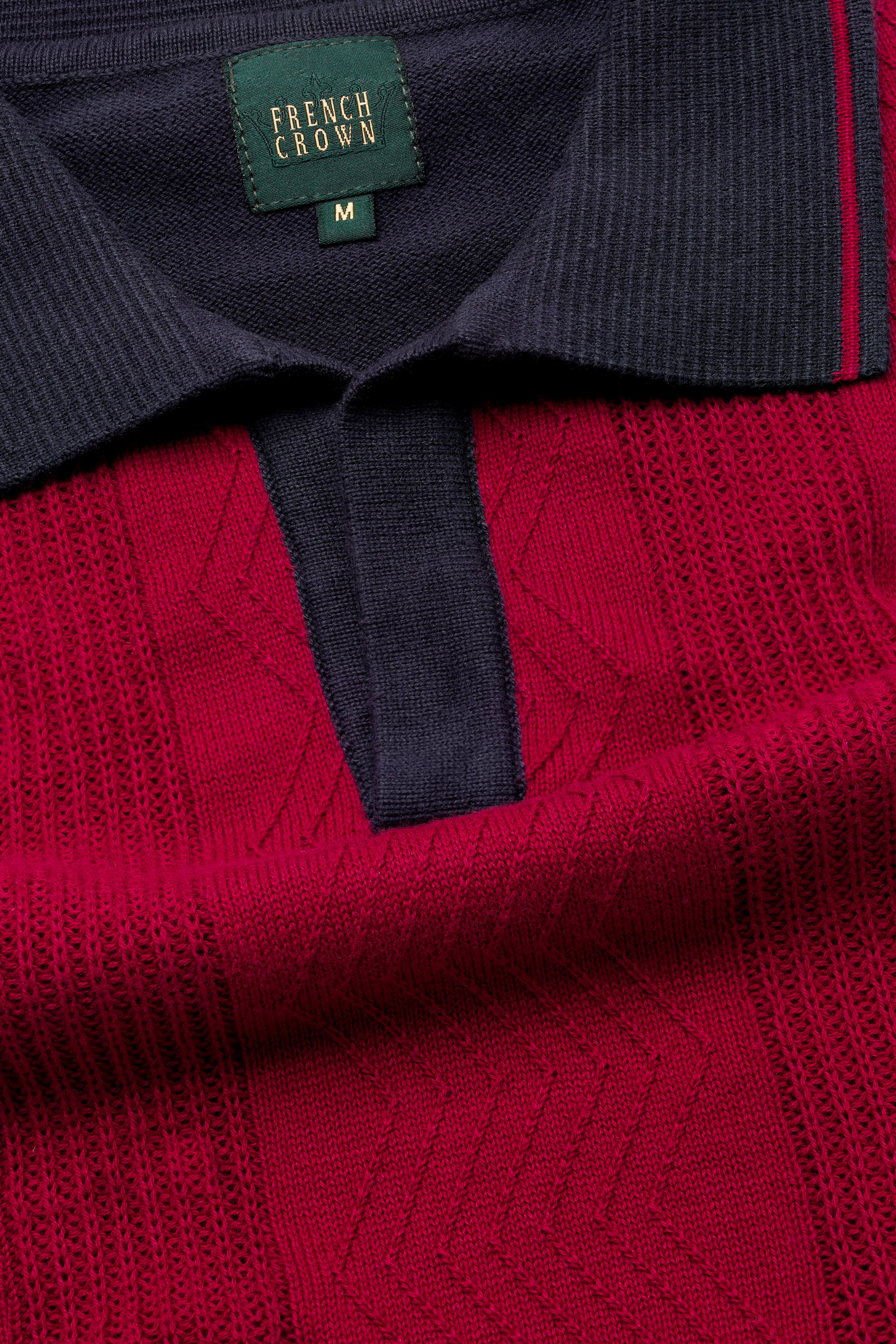 Paprika Red and Thunder Gray Premium Cotton Flat Knit Polo TS929-S, TS929-M, TS929-L, TS929-XL, TS929-XXL