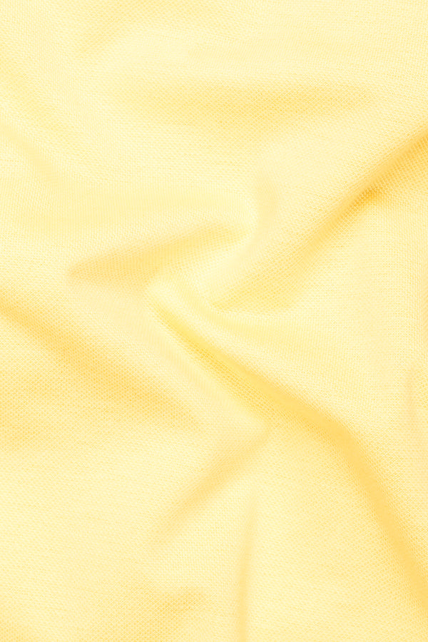 Vis Vis Yellow Premium Cotton Pique Polo