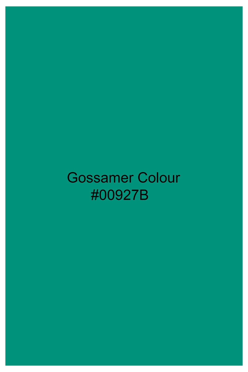 Gossamer Green Printed Premium Cotton T-shirt