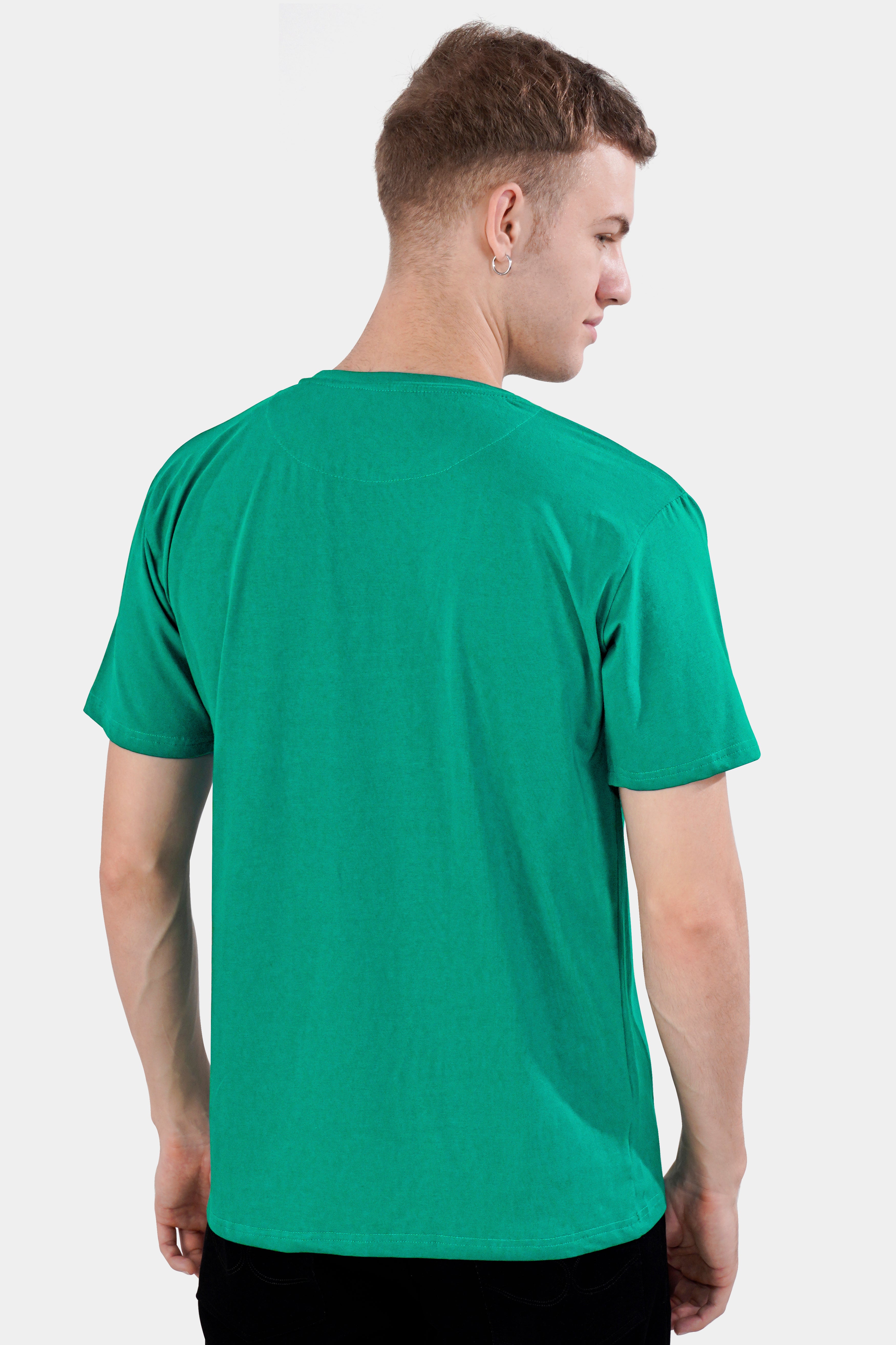Gossamer Green Printed Premium Cotton T-shirt TS005-W015-RPRT78-S, TS005-W015-RPRT78-M, TS005-W015-RPRT78-L, TS005-W015-RPRT78-XL, TS005-W015-RPRT78-XXL