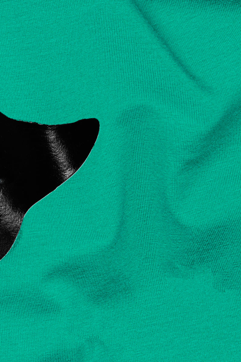 Gossamer Green Cats Hand Painted Premium Cotton T-shirt