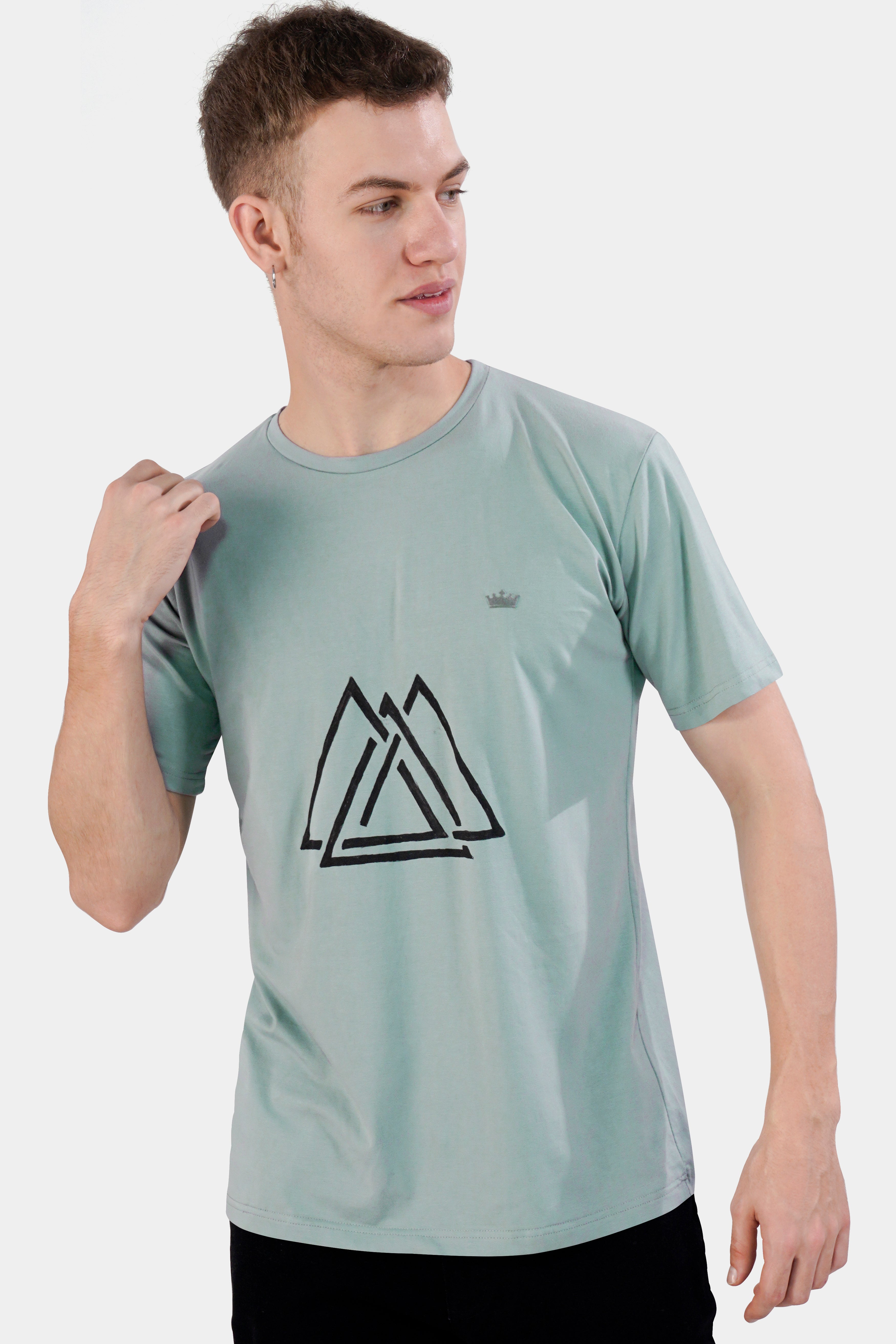 Chalice Triangle Hand Painted Super Soft Organic Cotton T-shirt TS009-W010-ART-S, TS009-W010-ART-M, TS009-W010-ART-L, TS009-W010-ART-XL, TS009-W010-ART-XXL