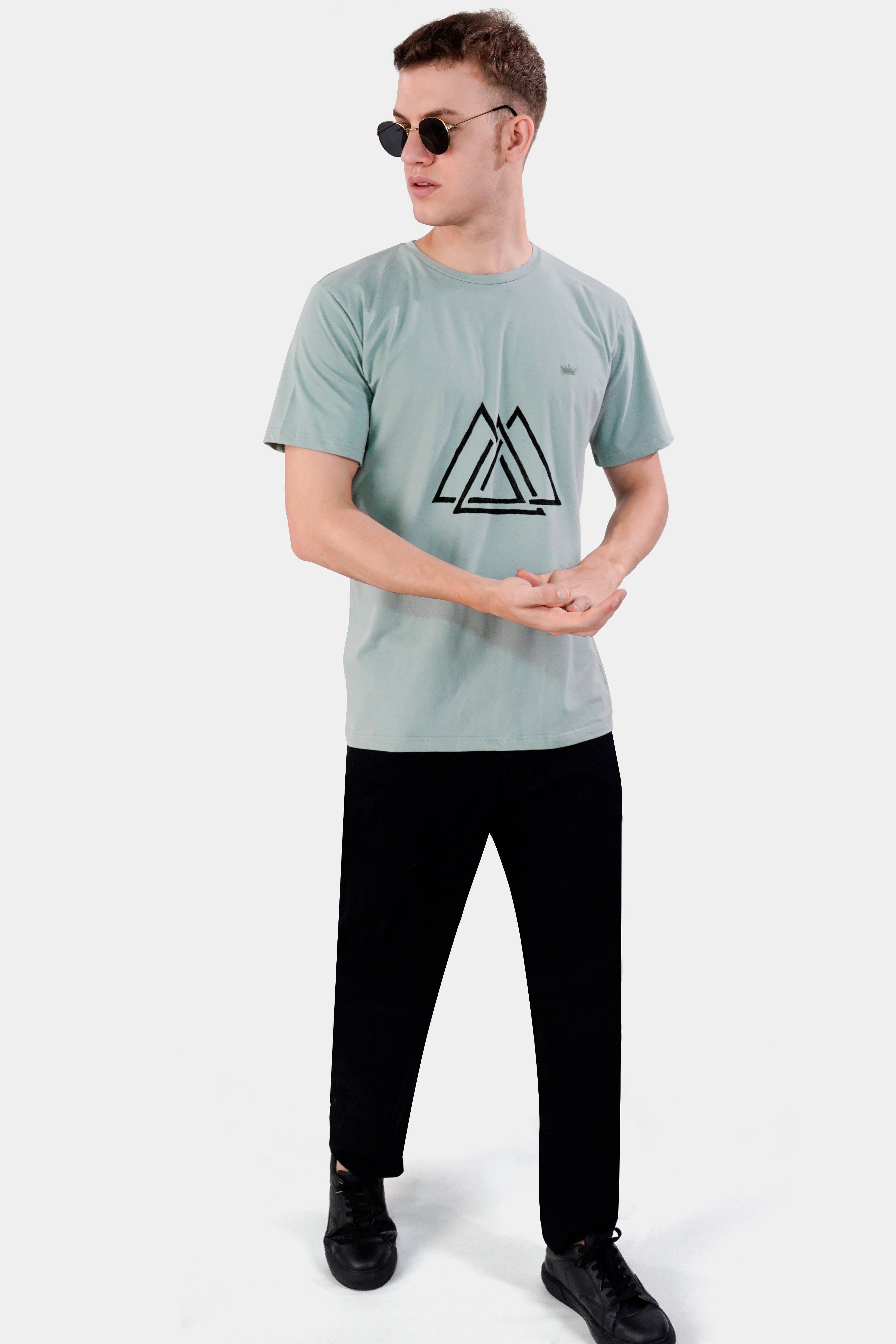 Chalice Triangle Hand Painted Super Soft Organic Cotton T-shirt TS009-W010-ART-S, TS009-W010-ART-M, TS009-W010-ART-L, TS009-W010-ART-XL, TS009-W010-ART-XXL