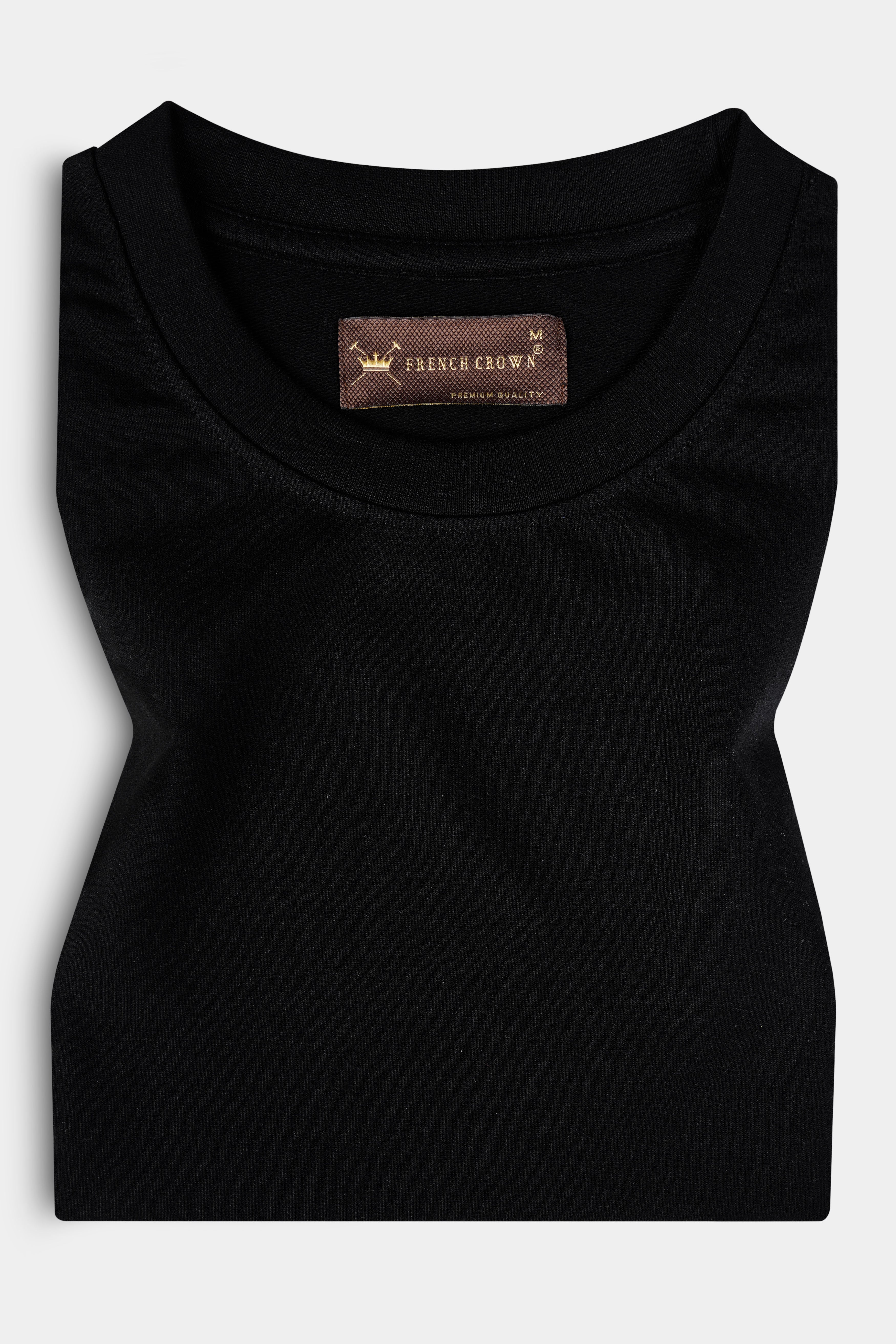 Jade Black Solid heavyweight Premium Cotton Oversized T Shirt