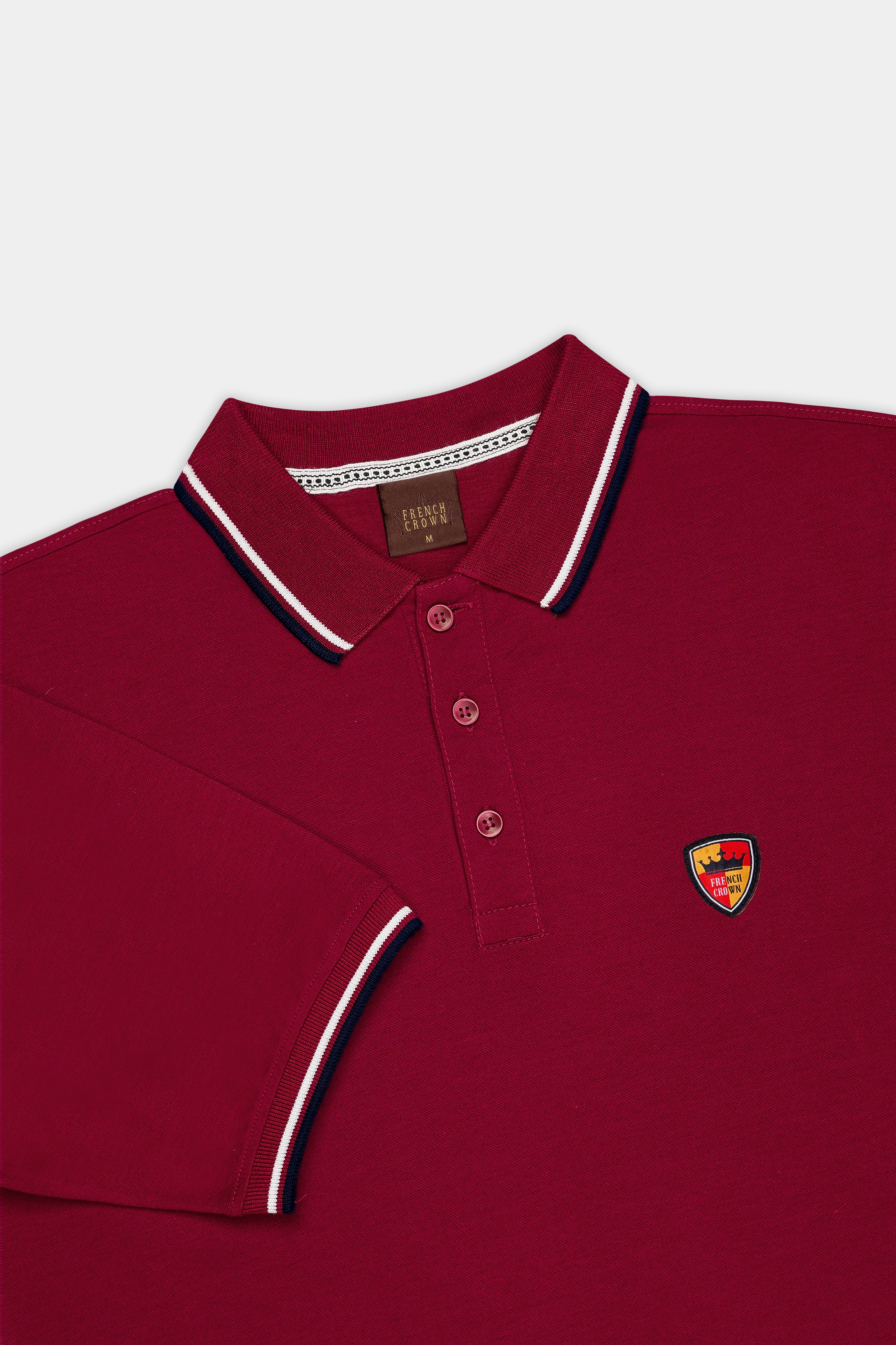 Rustic Red Solid Premium Cotton Pique Polo