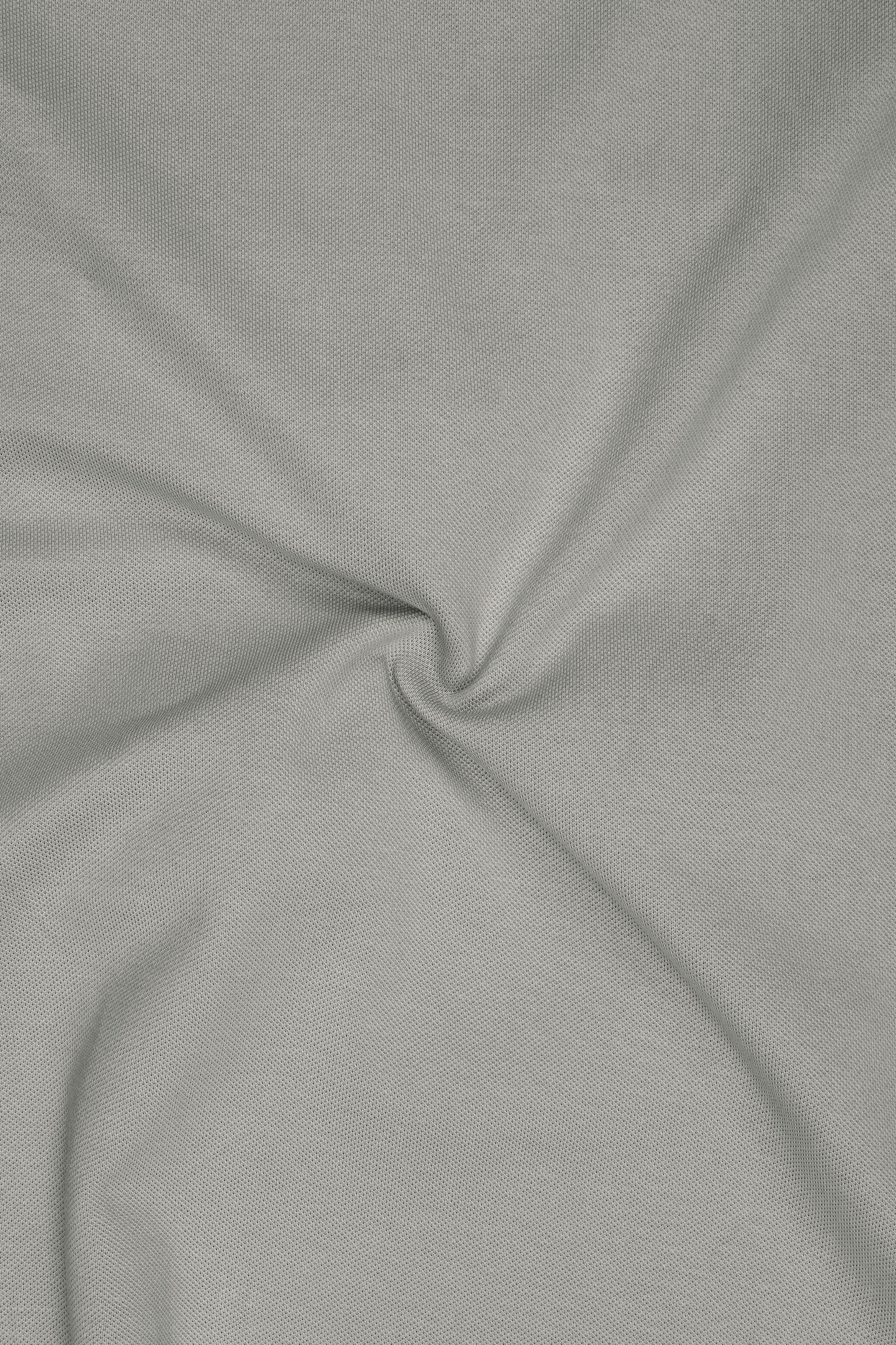 Santa Gray Solid Premium Cotton Pique Polo