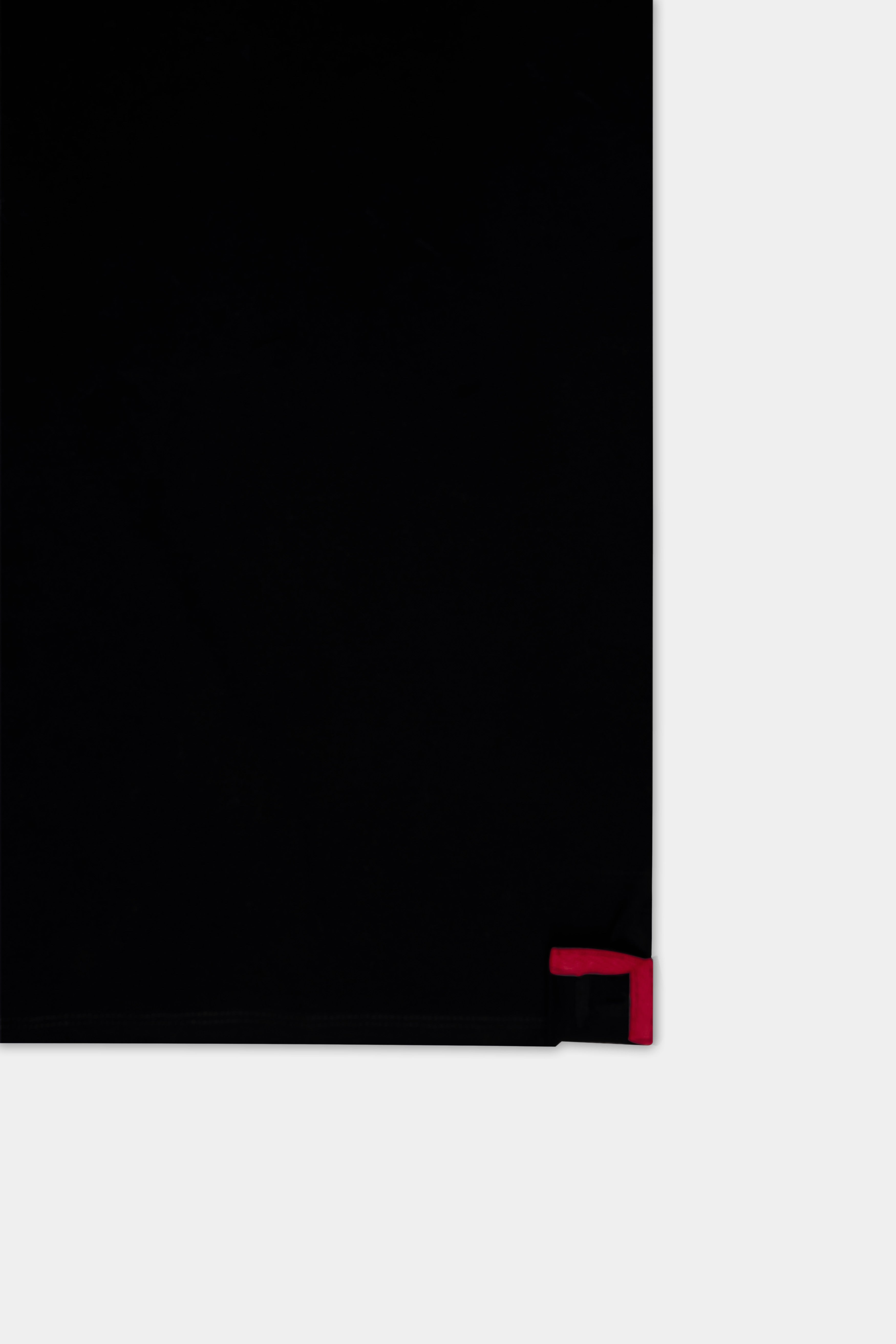 Jade Black Solid Premium Cotton Pique Polo