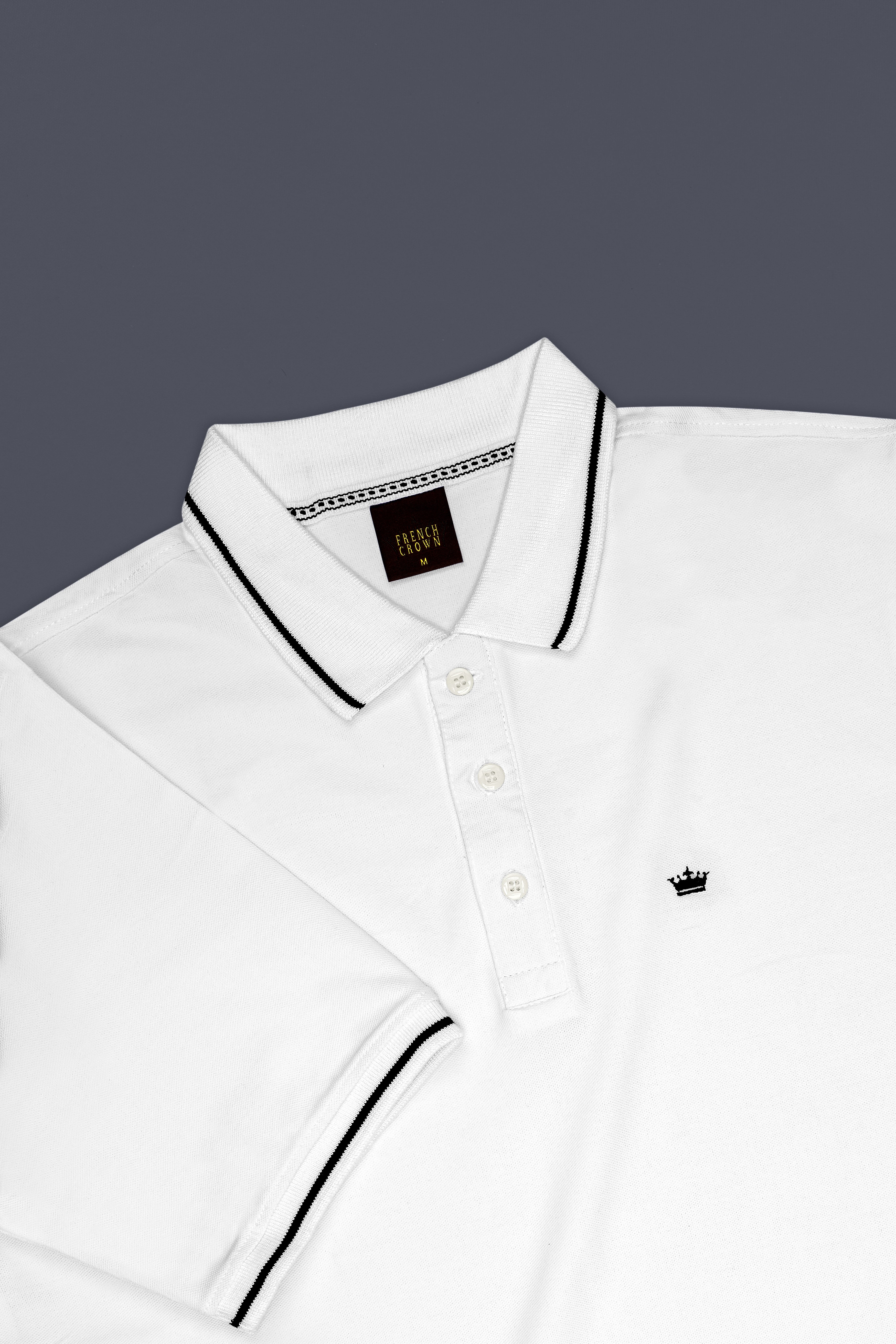 Biancoza-Bright White Super Soft Premium Cotton Pique Polo
