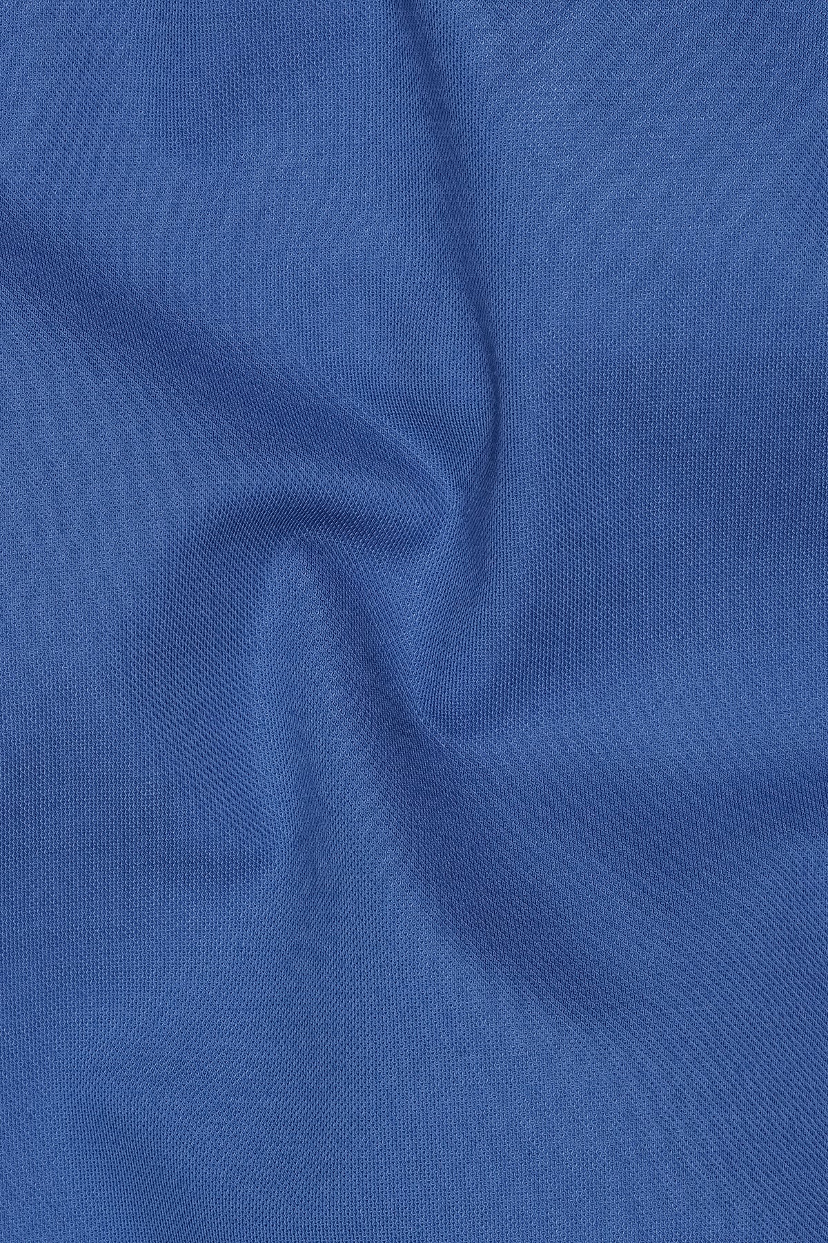 Chambray Blue Premium Cotton Pique Polo