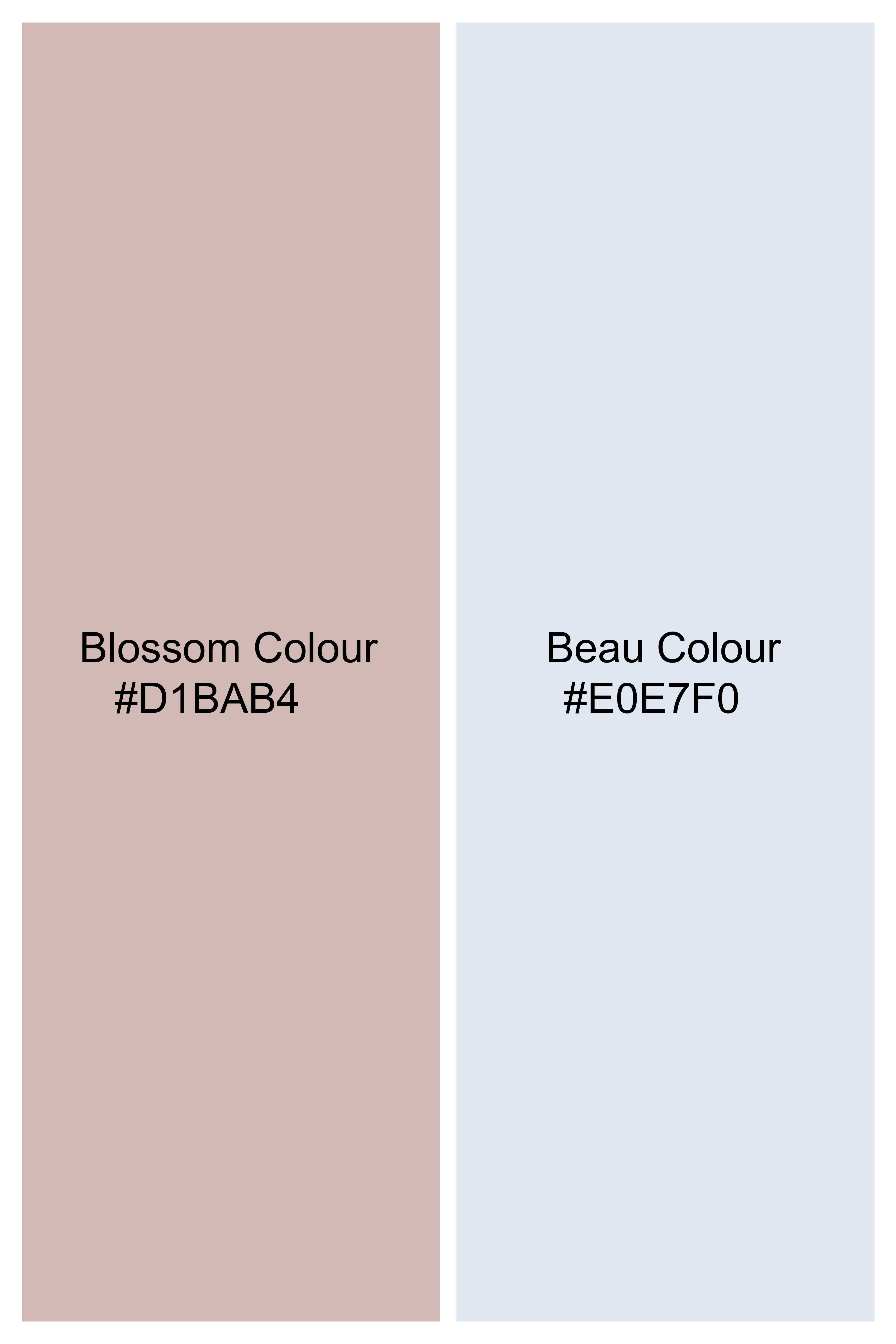 Blossom Brown and Beau Blue Hand Painted Premium Cotton Jersey Sweatshirt,TS515-W01-ART-S, TS515-W01-ART-M, TS515-W01-ART-L, TS515-W01-ART-XL, TS515-W01-ART-XXL