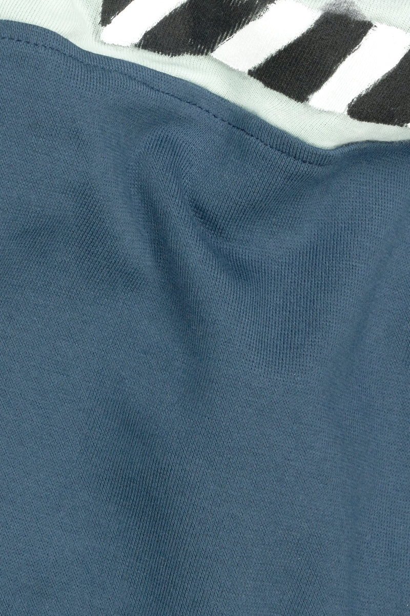 Marengo Blue and Sage Green Hand Painted Premium Cotton Jersey Sweatshirt