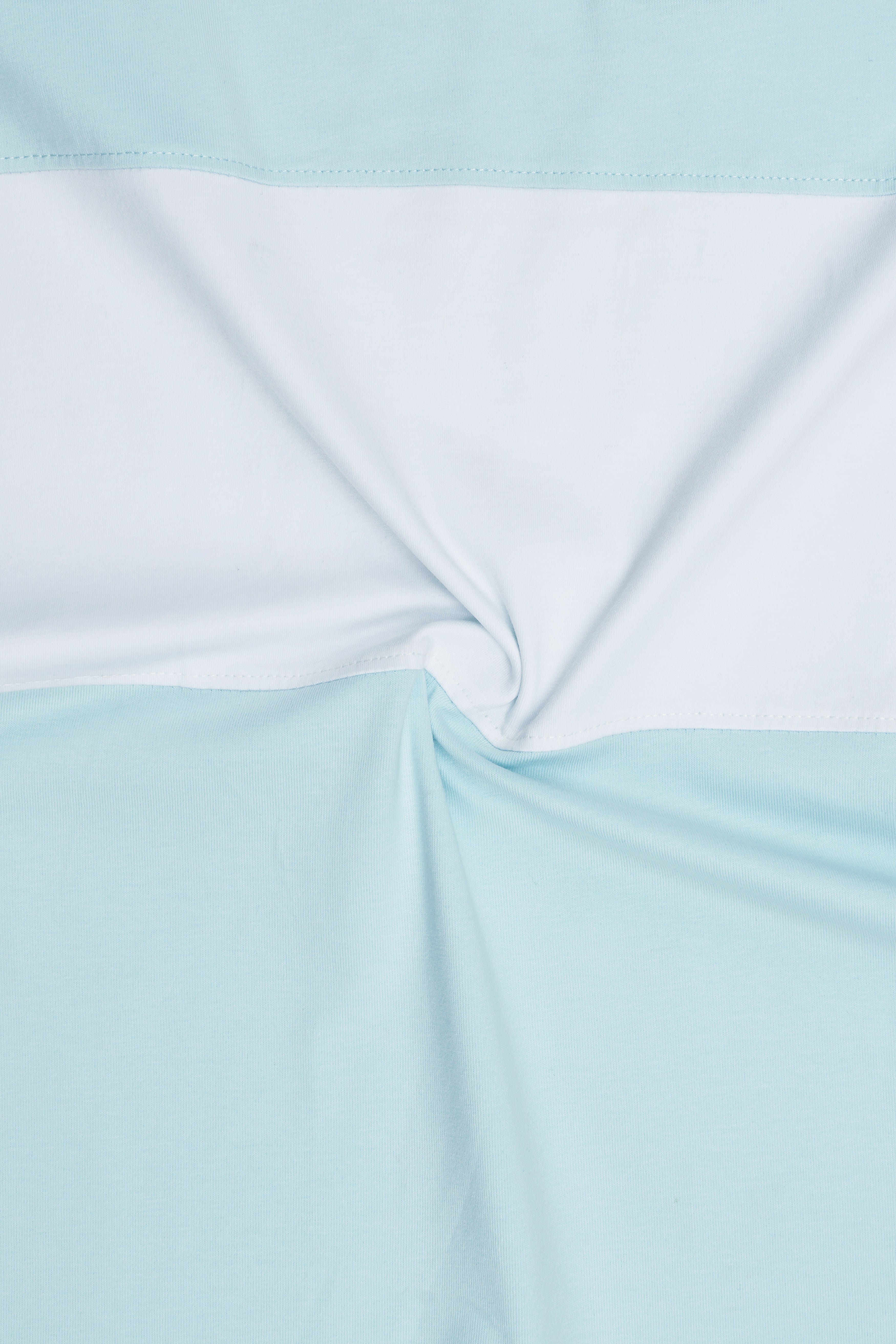 Botticelli Sea Blue with White Patch Design Organic Cotton Mercerised Pique Polo