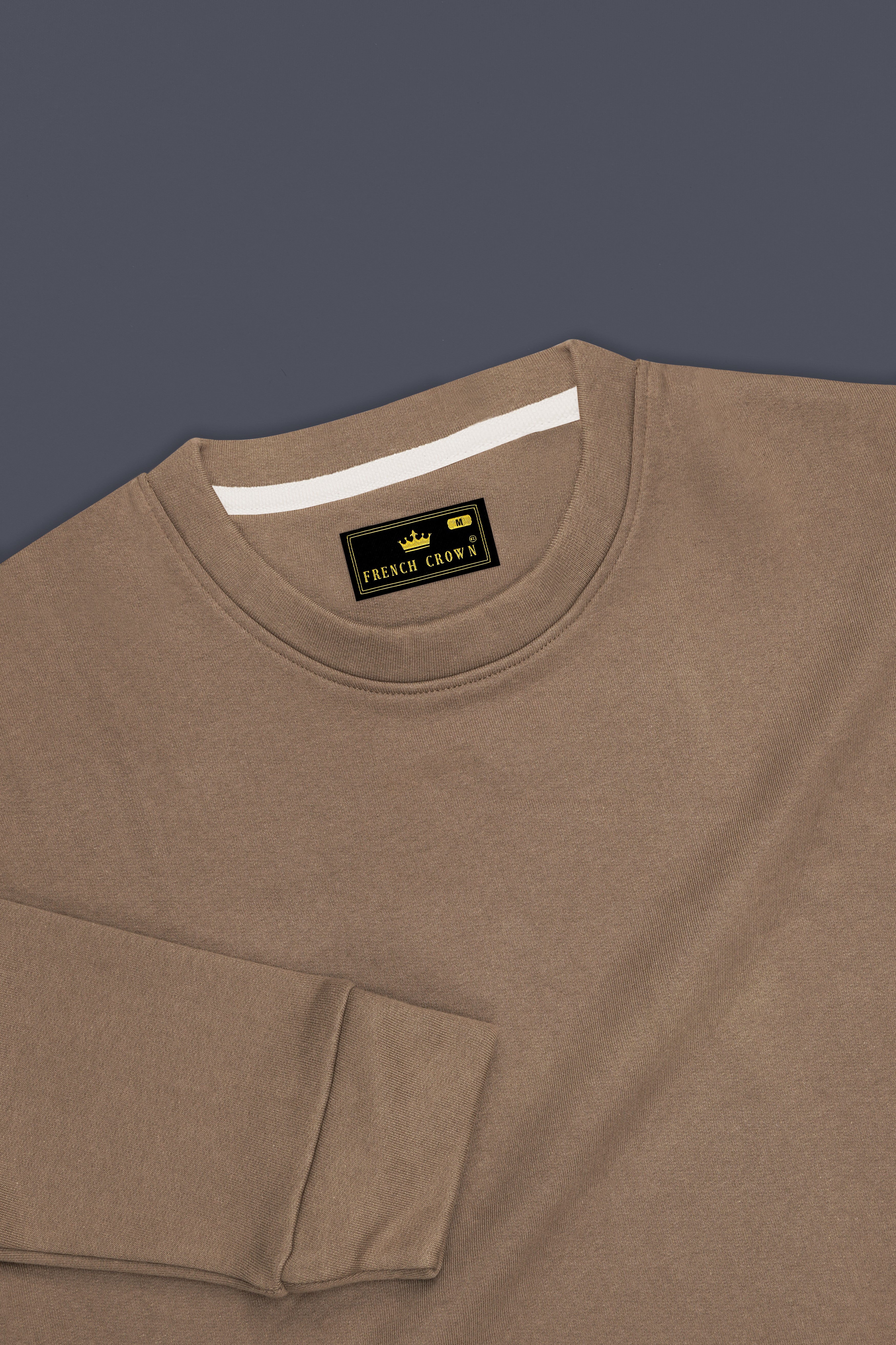 Brown With Cream Full Sleeve Premium Cotton Heavyweight Sweatshirt