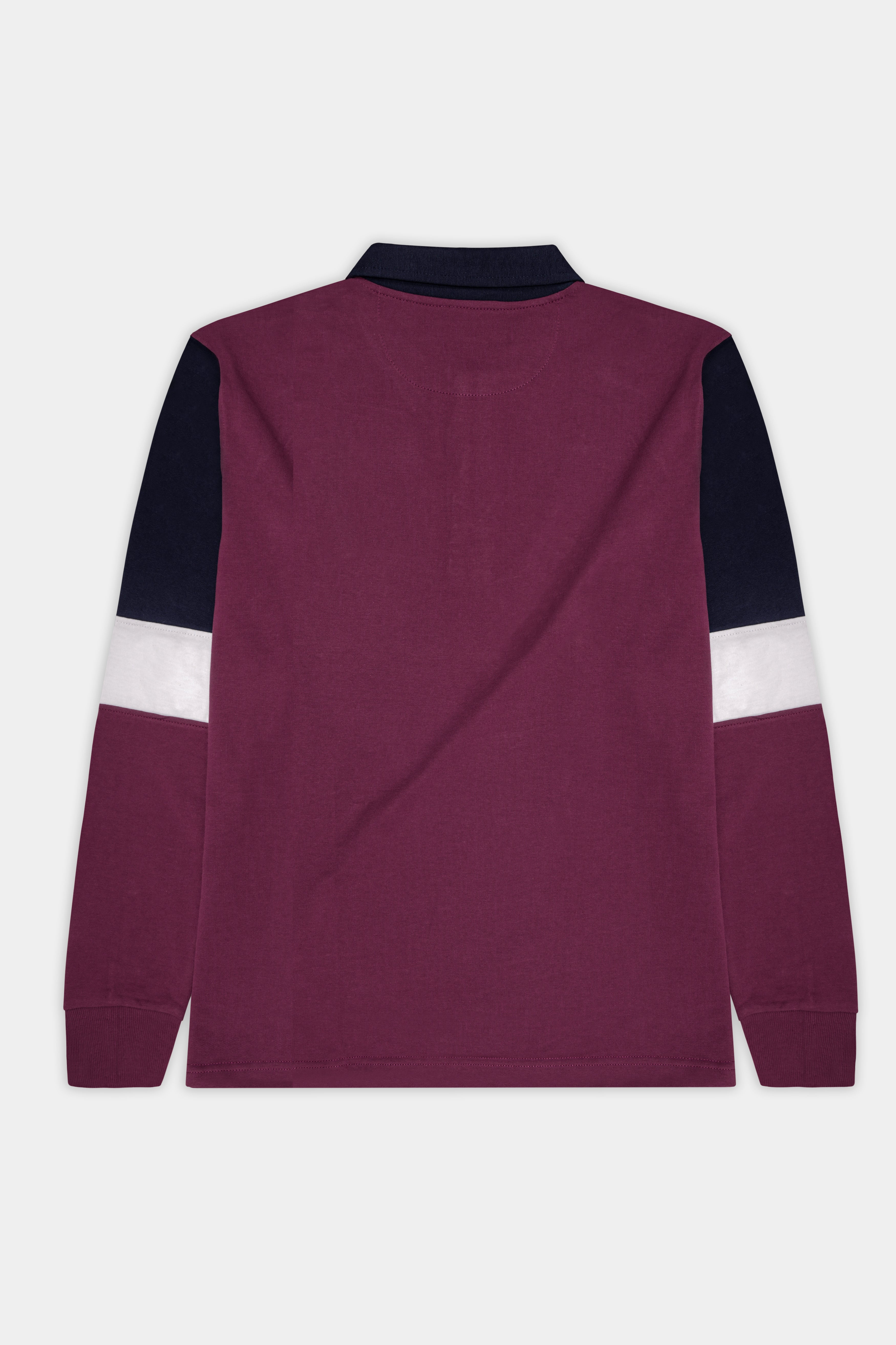 Tuscan Pink with Block Pattern Mercerised Pique Polo Sweatshirt