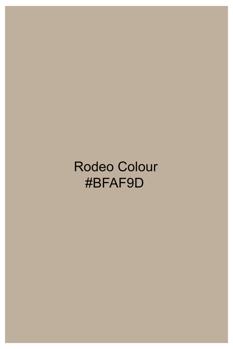 Rodeo Brown Hand Painted Premium Cotton Pique Polo
