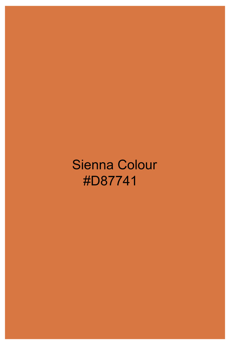 Sienna Orange Cat Hand Painted Premium Cotton Pique Polo