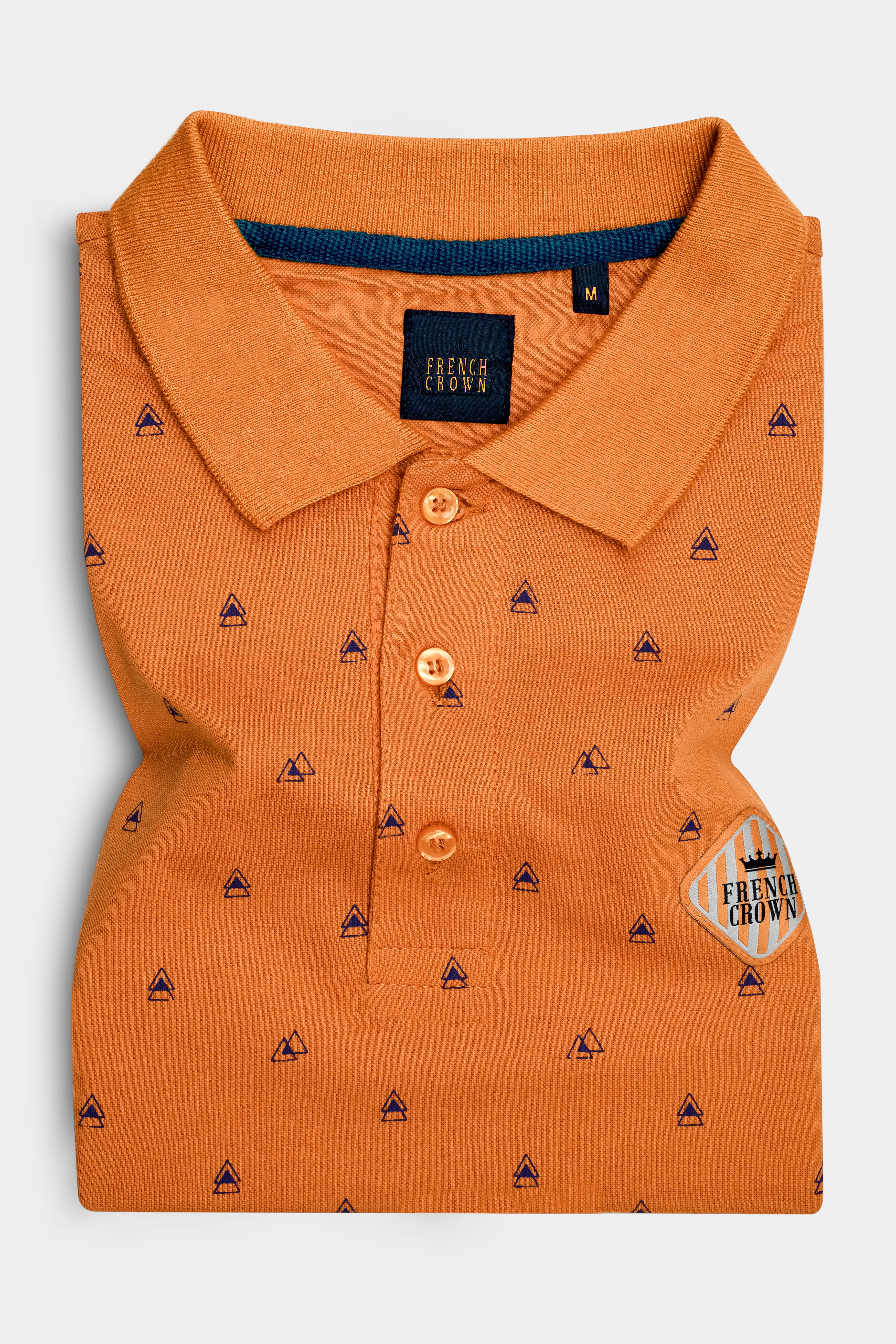 Bourbon Organic and Gun Powder Blue Organic Cotton Mercerised Pique Polo