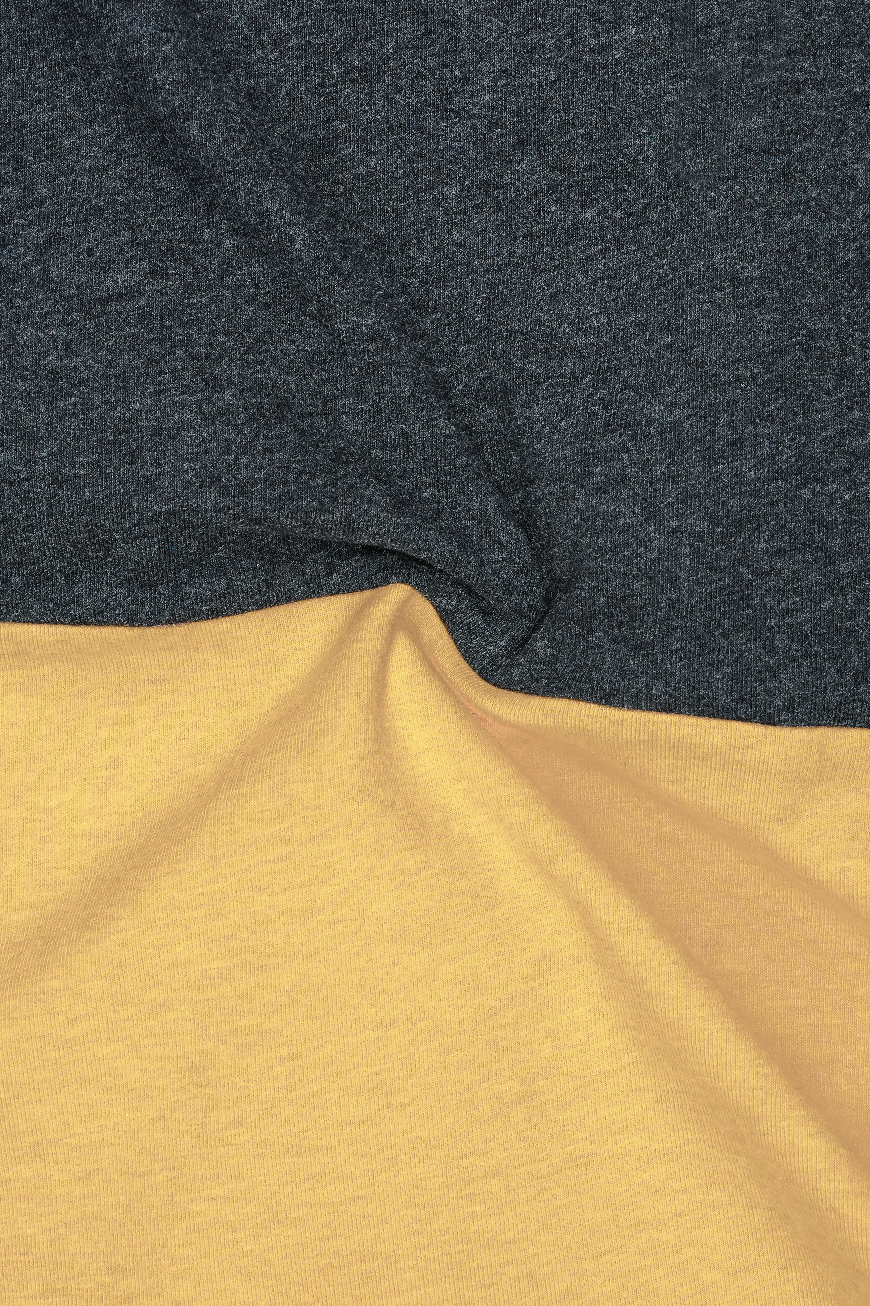 Gunmetal Gray and Marzipan Yellow Premium Cotton T-Shirt