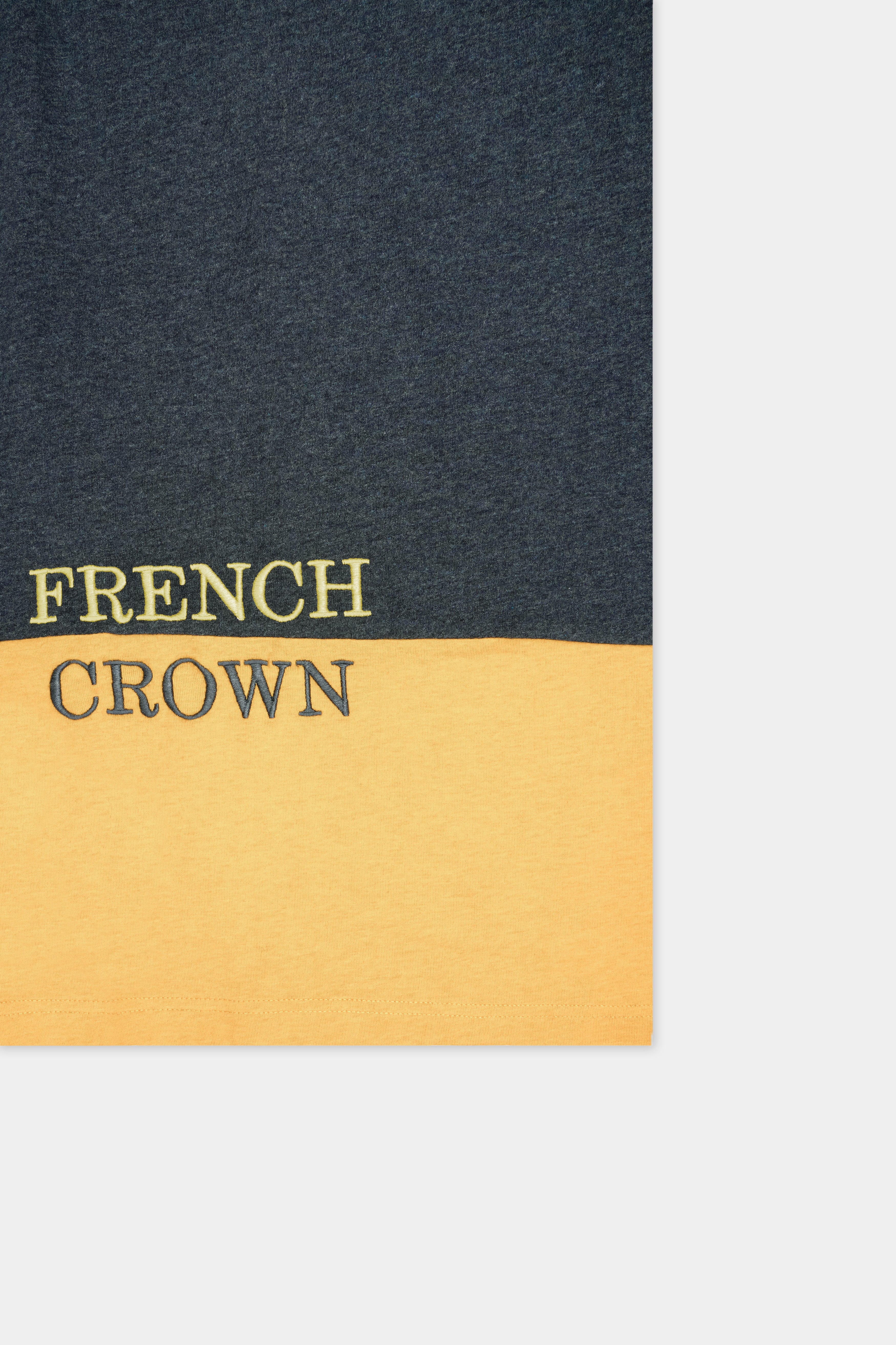 Gunmetal Gray and Marzipan Yellow Premium Cotton T-Shirt