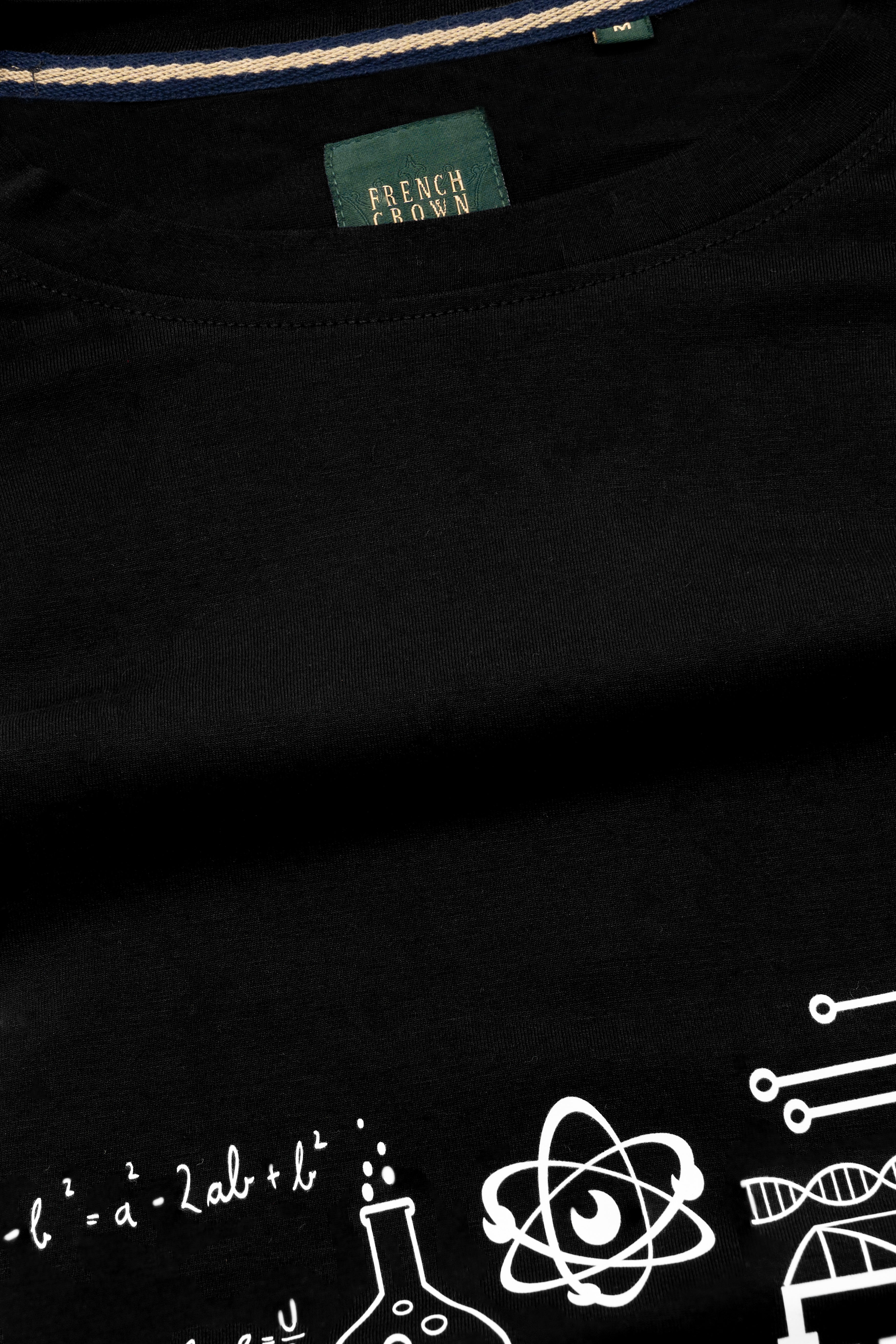 Jade Black Printed Premium Cotton T-shirt TS852-W02-RPRT79-S, TS852-W02-RPRT79-M, TS852-W02-RPRT79-L, TS852-W02-RPRT79-XL, TS852-W02-RPRT79-XXL