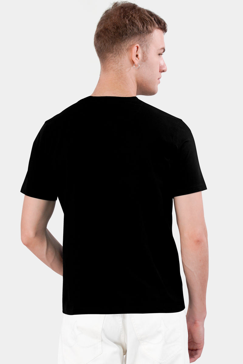 Jade Black Printed Premium Cotton T-shirt
