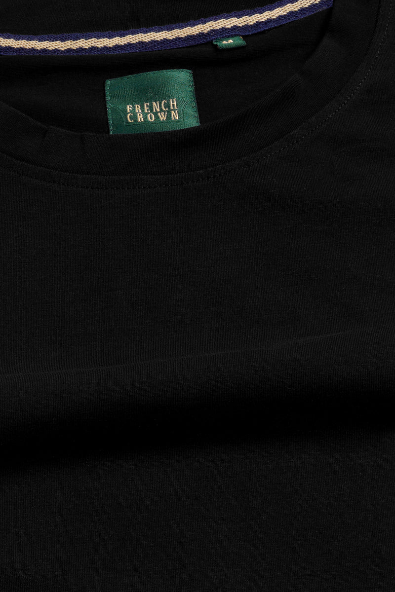 Jade Black Wings Hand Painted Premium Cotton T-shirt
