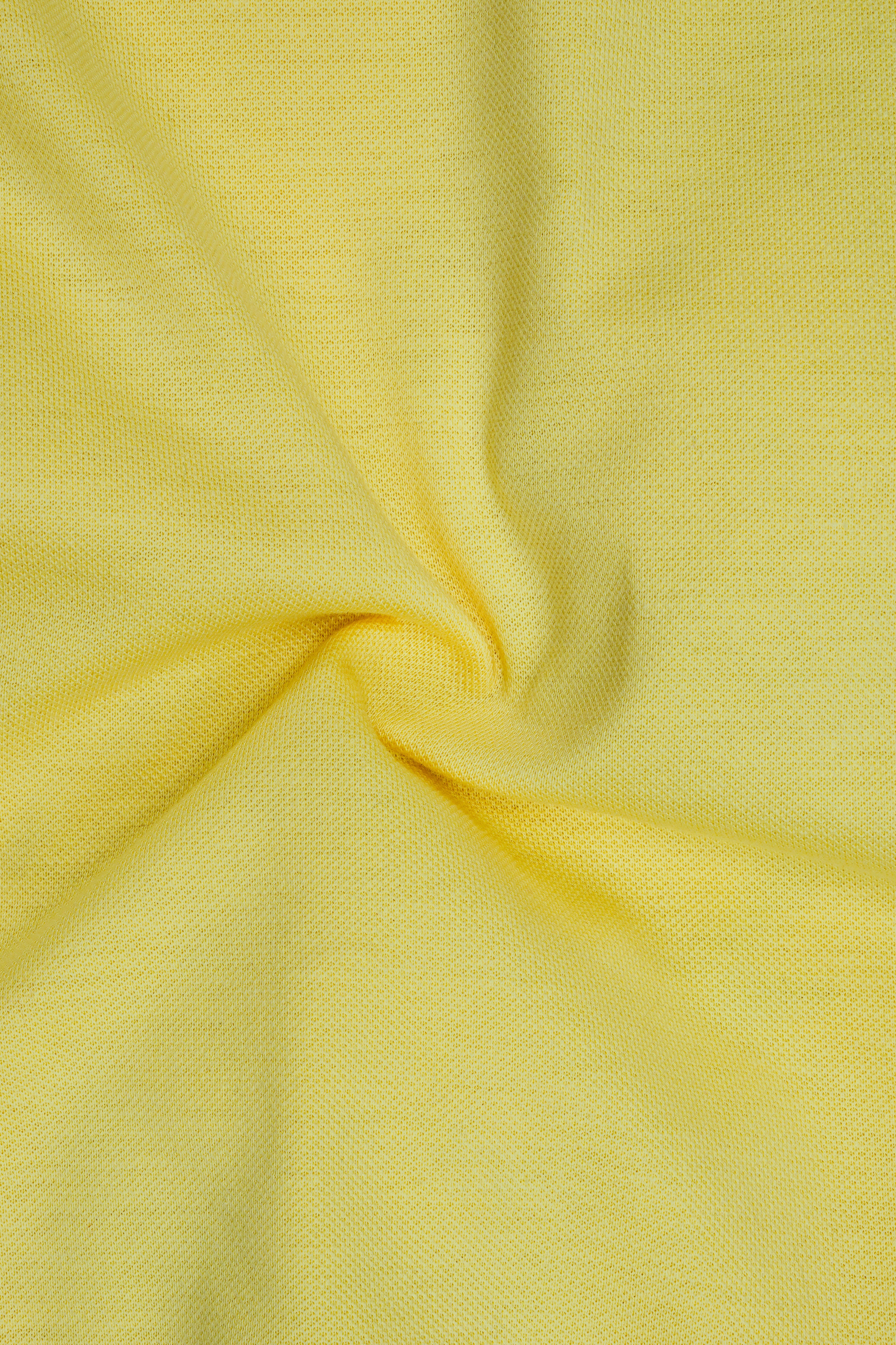 Vis Vis Yellow Premium Cotton Pique Polo