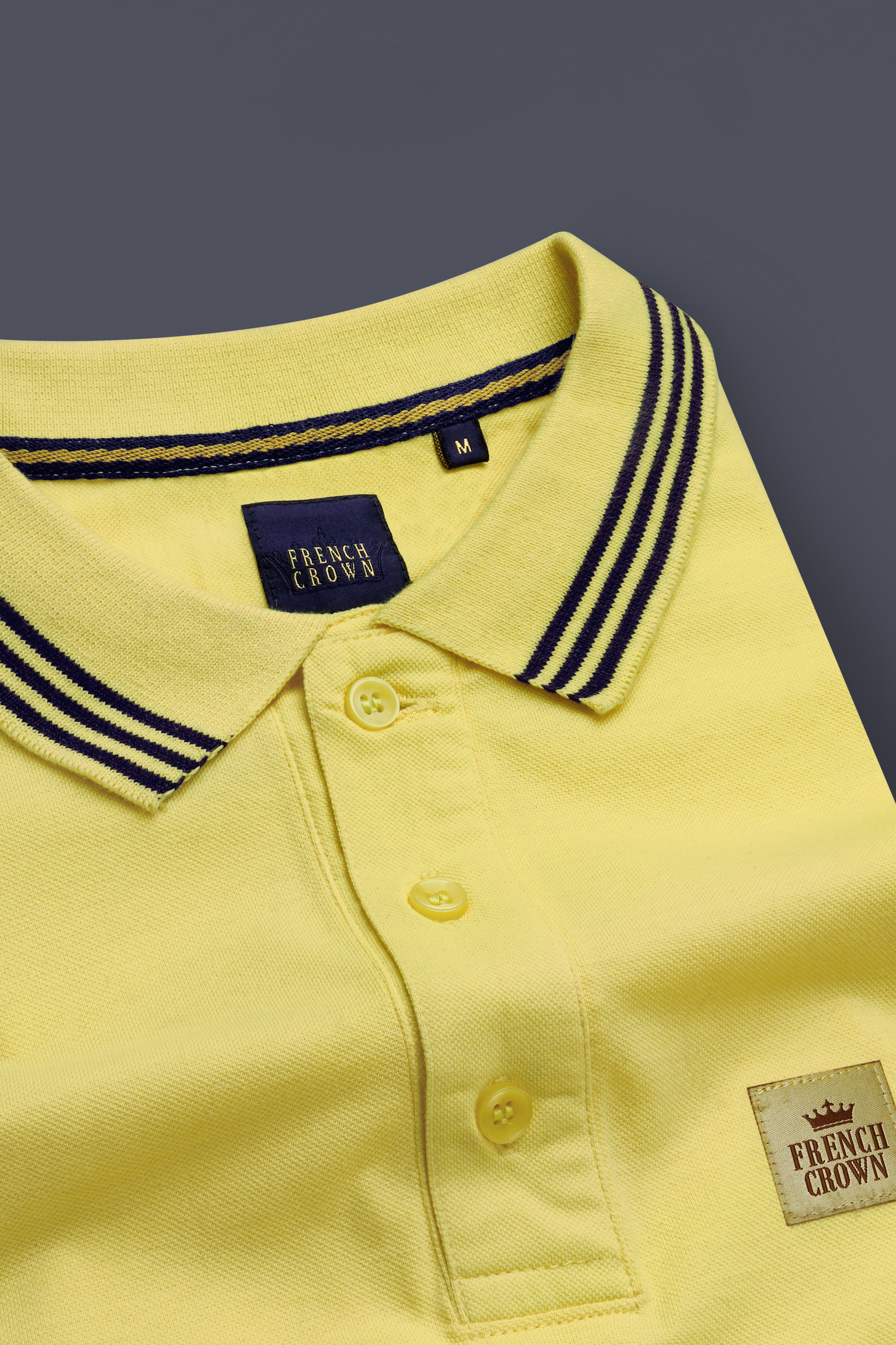 Vis Vis Yellow Premium Cotton Pique Polo