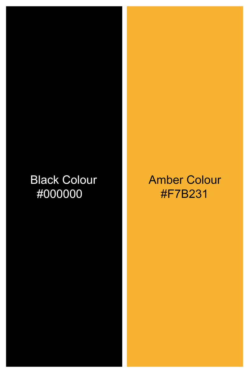 Jade Black and Amber Yellow Premium Cotton T-shirt