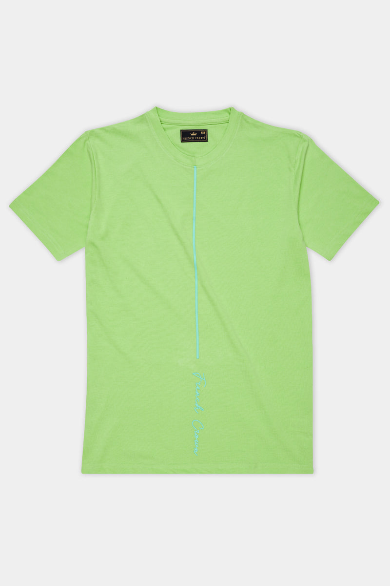 Pistachio Green Premium Cotton Pique T-shirt