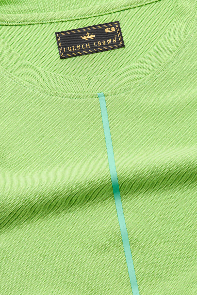 Pistachio Green Premium Cotton Pique T-shirt