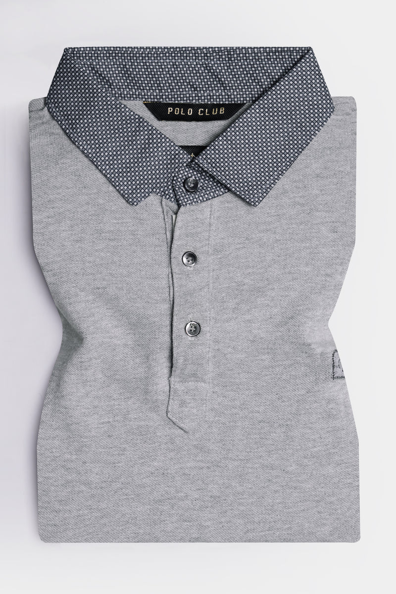 Nobel Gray Premium Cotton Pique Polo