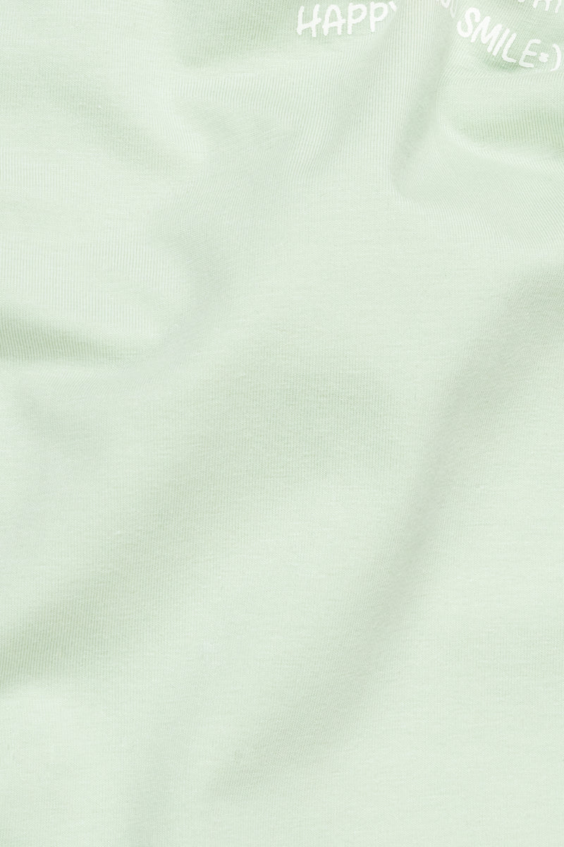 Surf Crest Green Printed Premium Cotton Oversized T-shirt