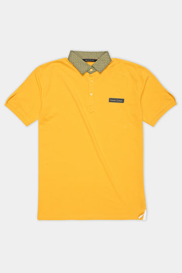 Mikado yellow Premium Cotton Pique Polo