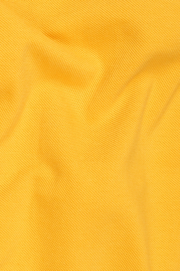 Mikado yellow Premium Cotton Pique Polo