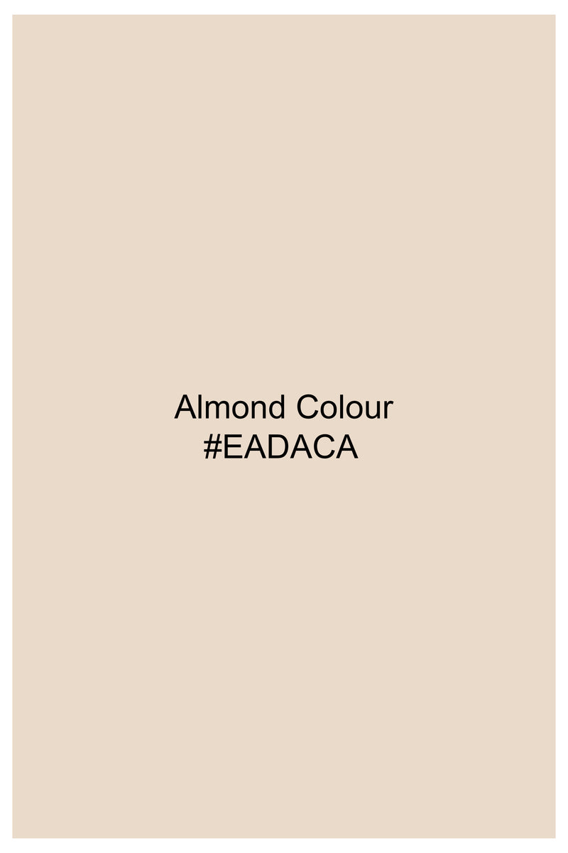 Almond Cream Printed Premium Cotton Oversized T-shirt