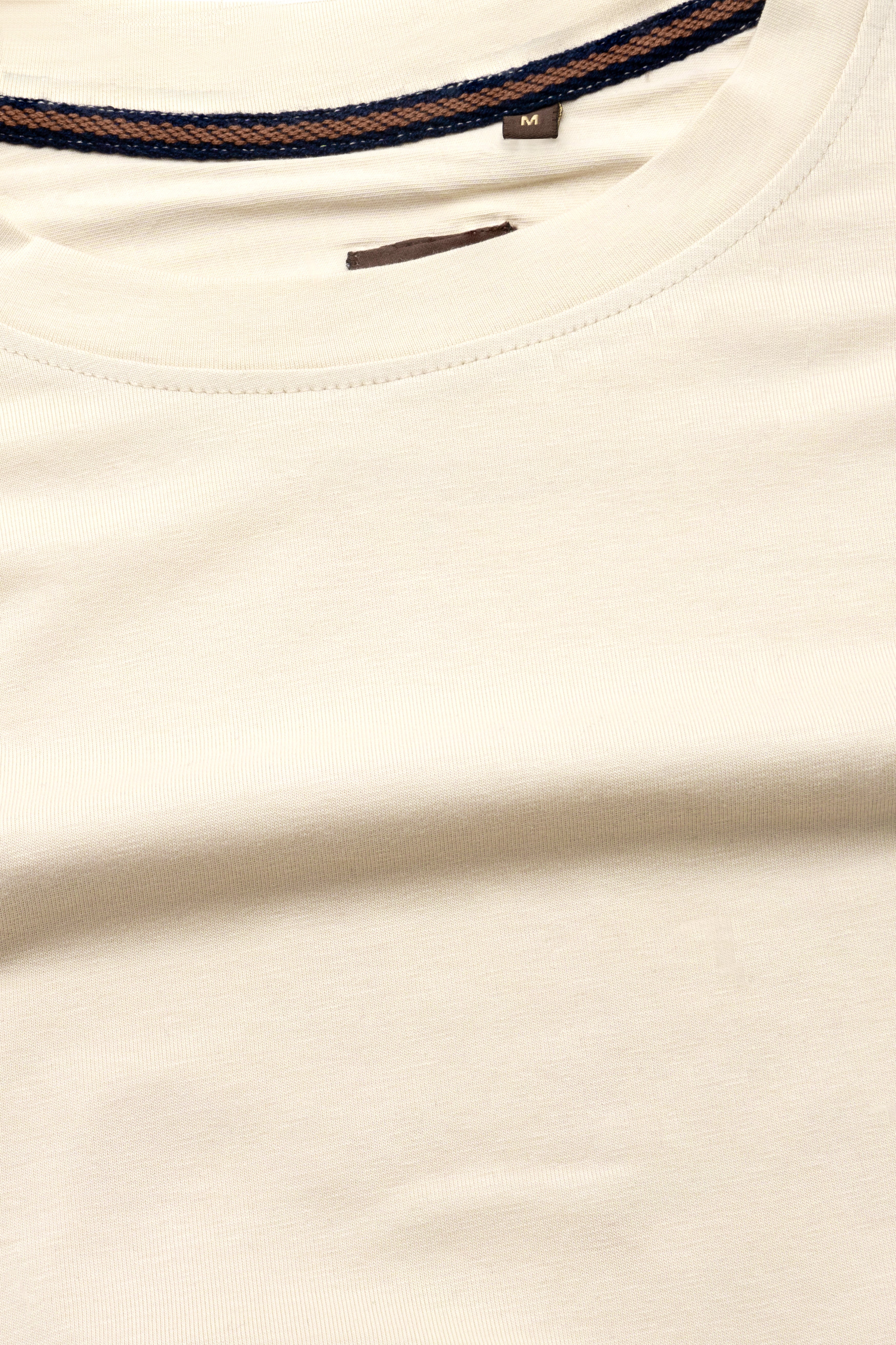 Almond Cream Printed Premium Cotton Oversized T-shirt TS957-S, TS957-M, TS957-L, TS957-XL, TS957-XXL