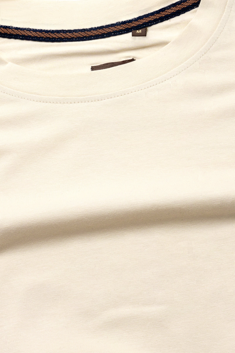 Almond Cream Printed Premium Cotton Oversized T-shirt