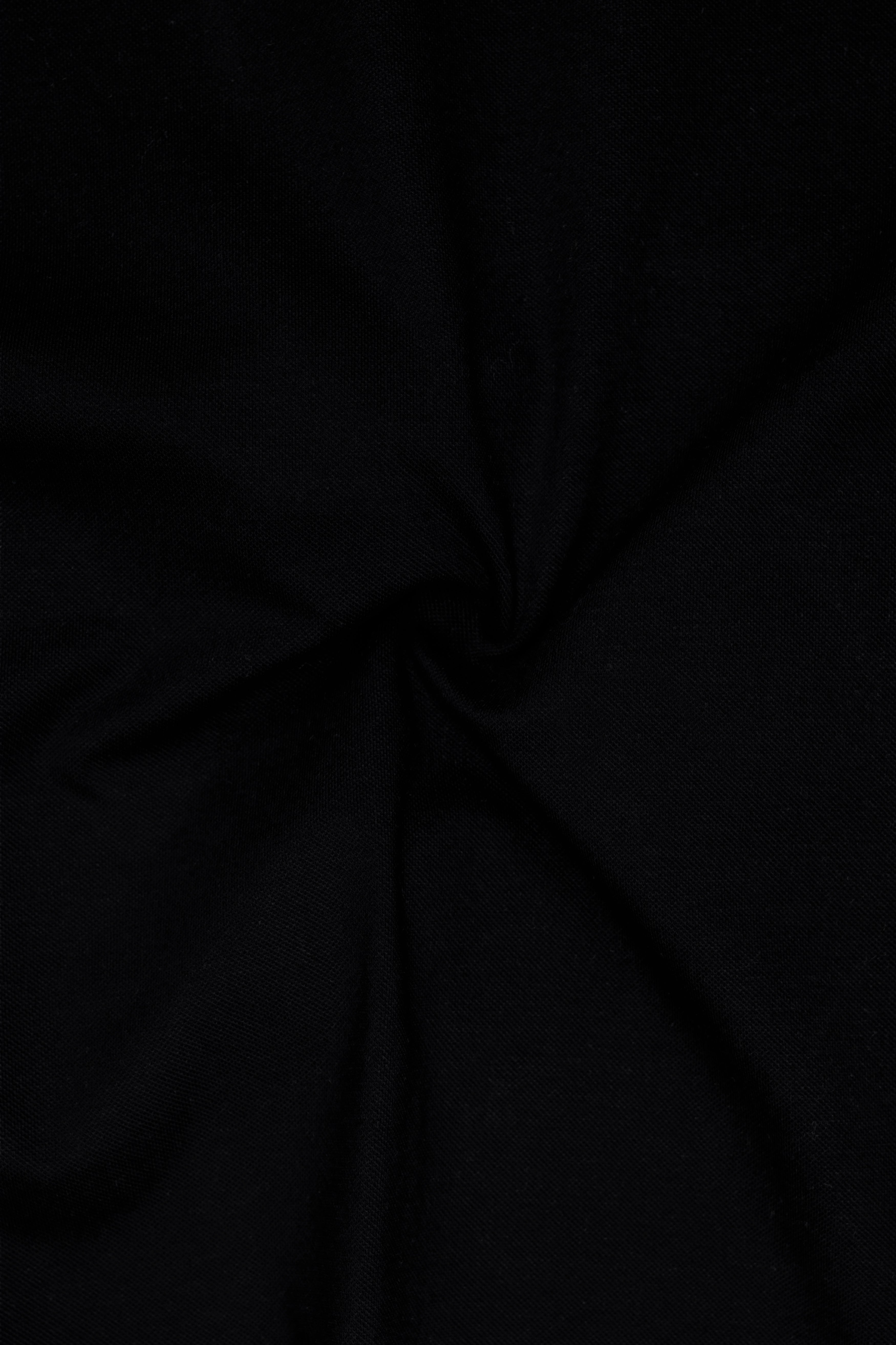 Jade Black Premium Cotton Pique Polo