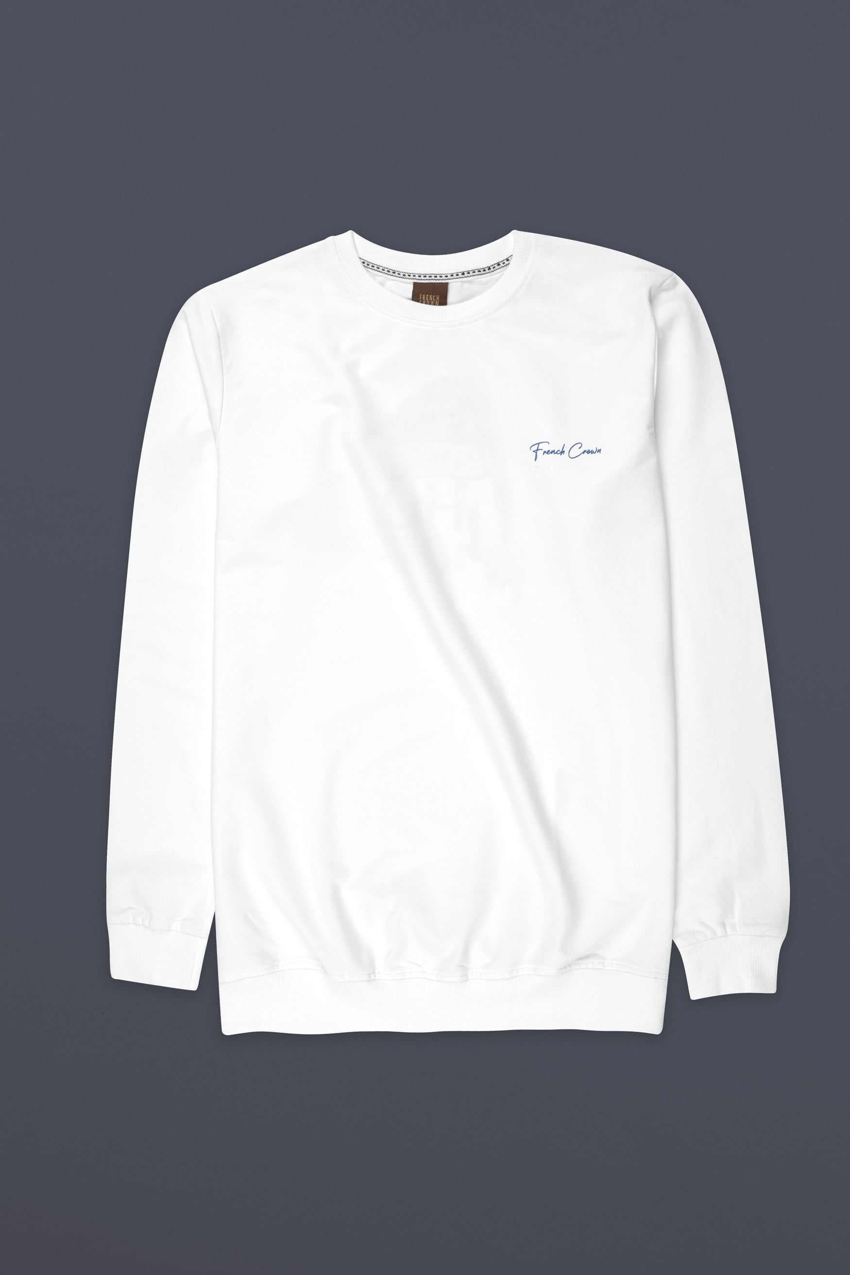 Bright White Premium Cotton Sweatshirt