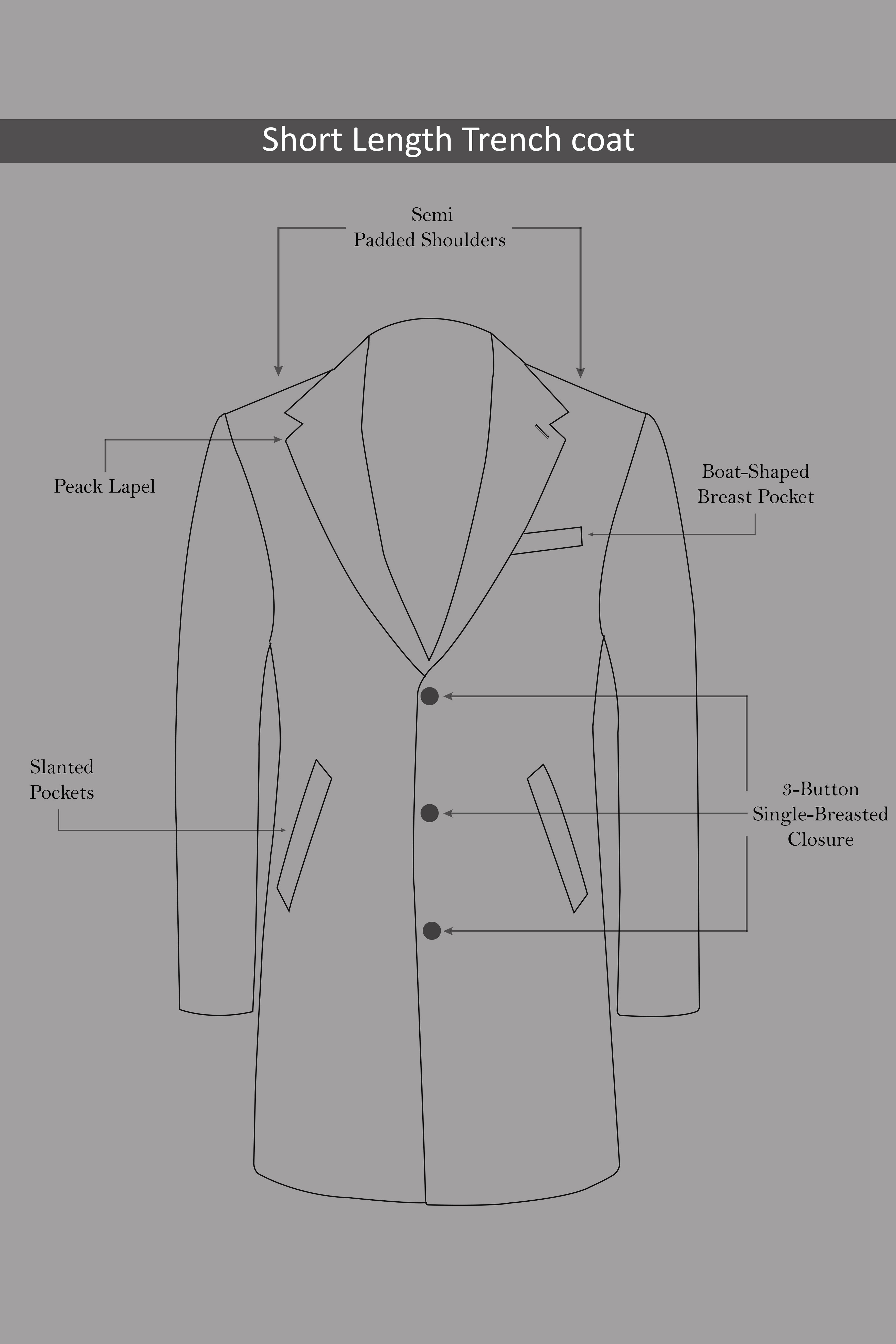 Fogwin-Warm Gray Plaid Wool Rich Single Breasted Trench Coat With Pant
