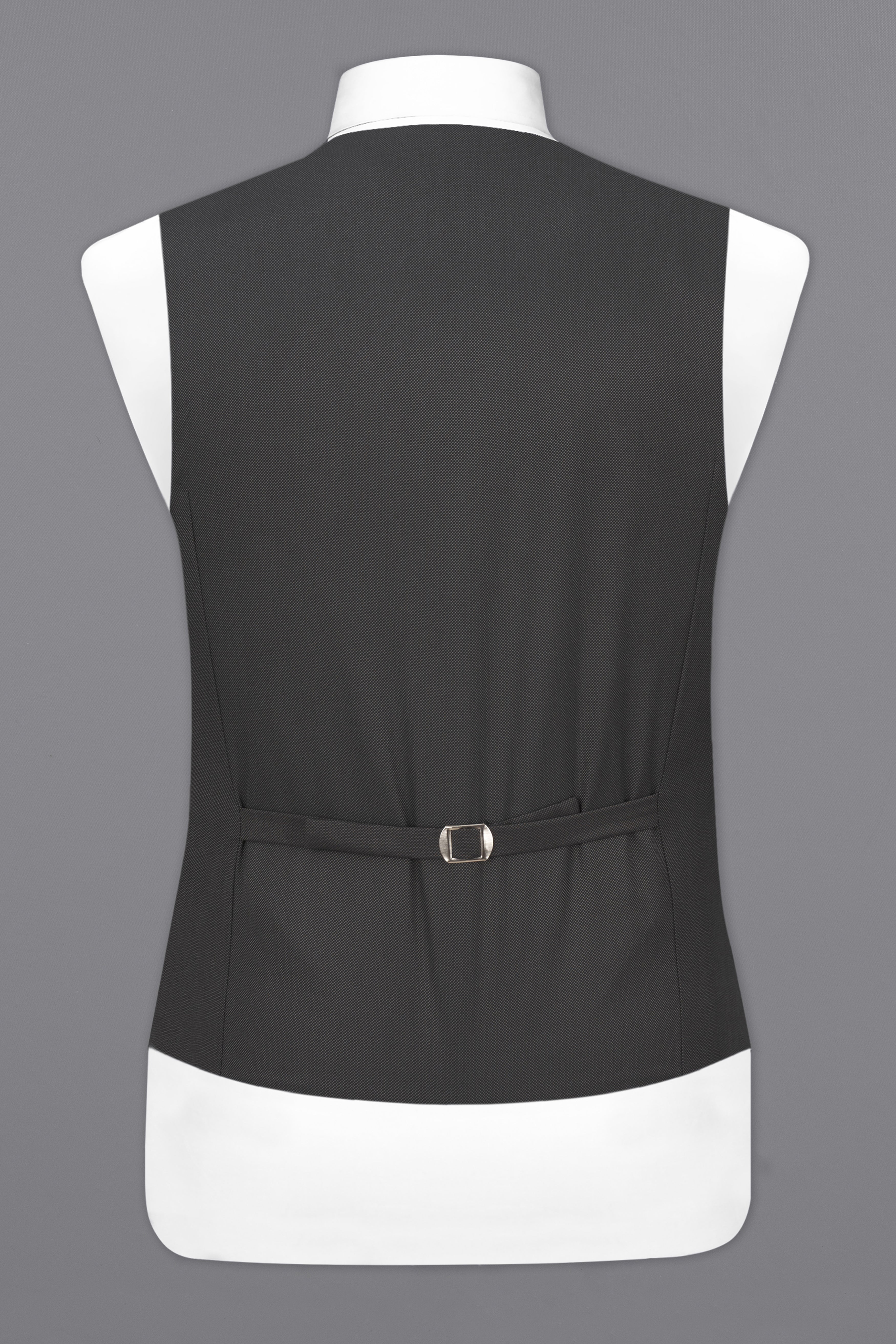 Fuscous Grey Textured Waistcoat