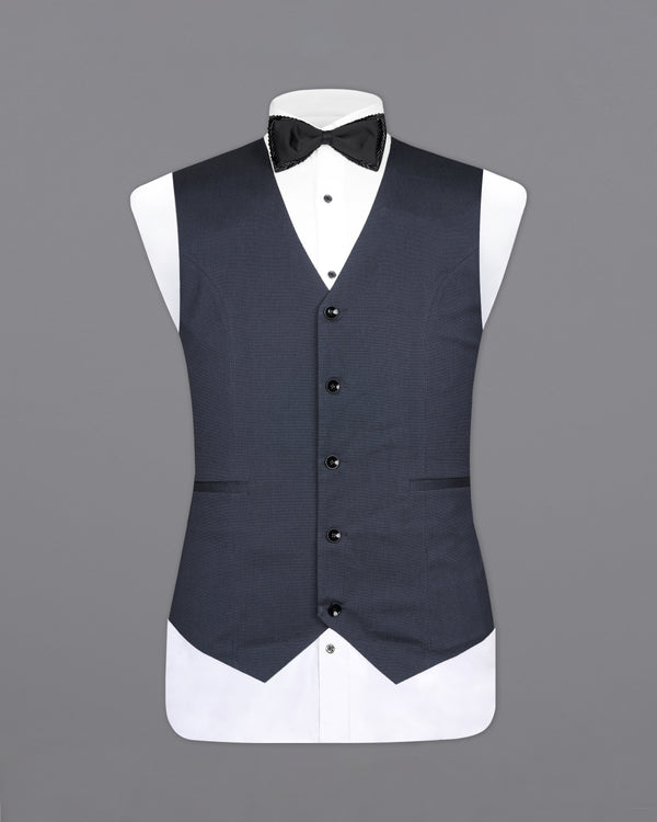 Shark Blue Textured Waistcoat V2601-36, V2601-38, V2601-40, V2601-42, V2601-44, V2601-46, V2601-48, V2601-50, V2601-52, V2601-54, V2601-56, V2601-58, V2601-60