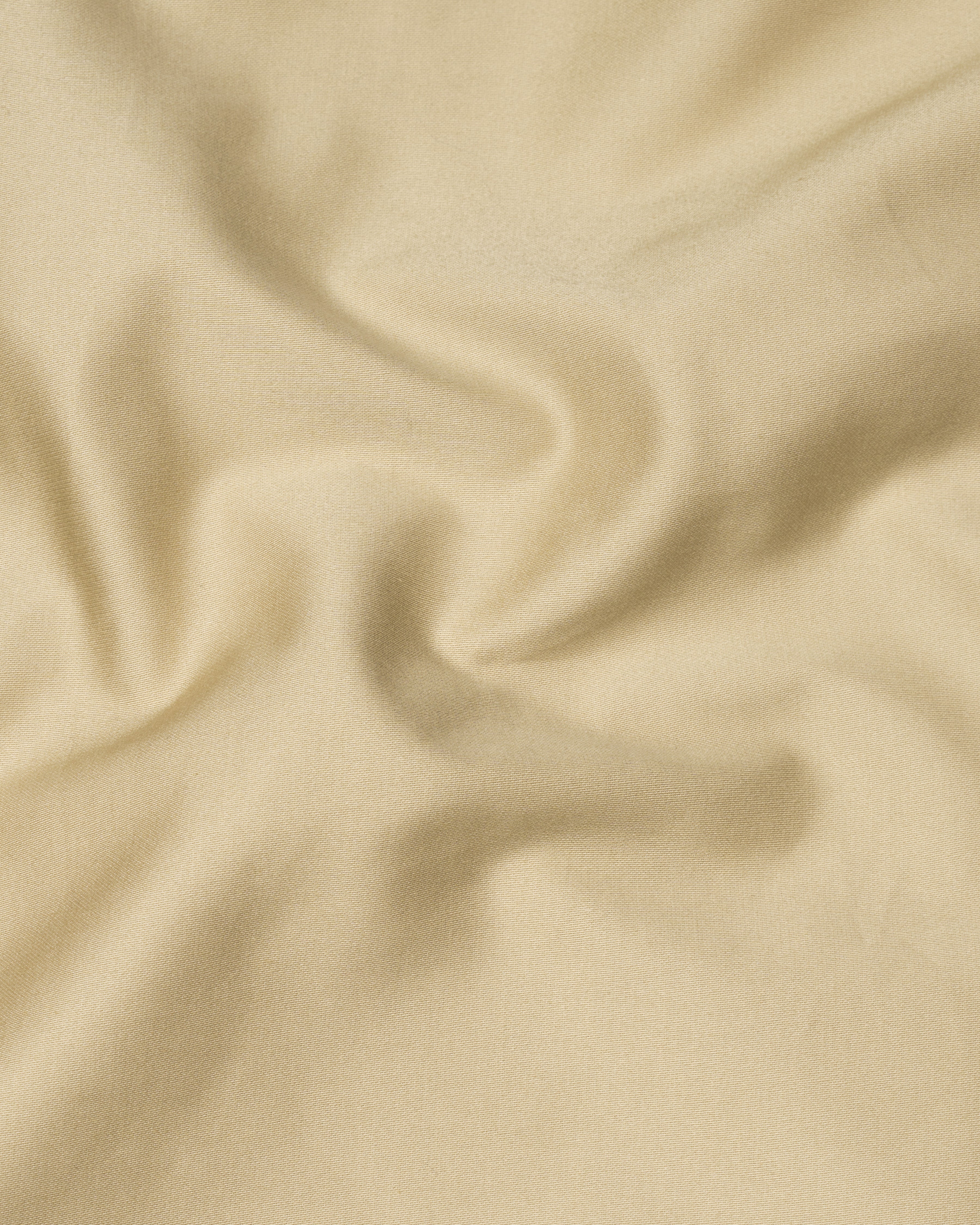 Pavlova Cream Plain-Solid Premium Cotton Single Breasted Suits for