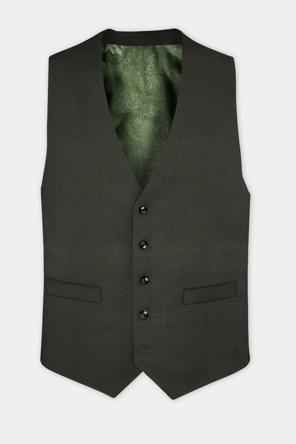 Rangoon Green Wool Blend Waistcoat